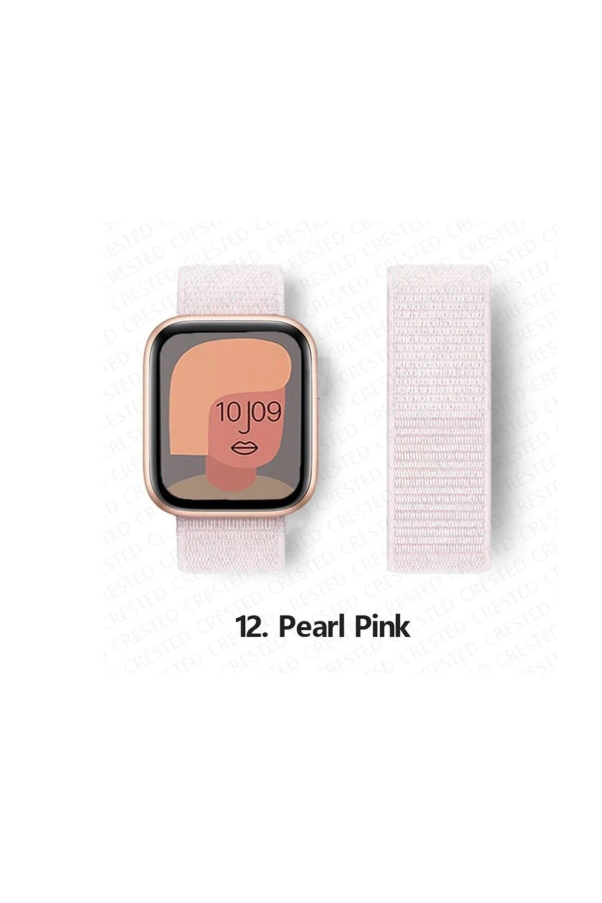 Apple Watch Uyumlu38-40-41 Mm 3 4 5 6 7 8 Se Hasır Dokuma Kordon Spor Cırtlı - pazariz Görsel 2