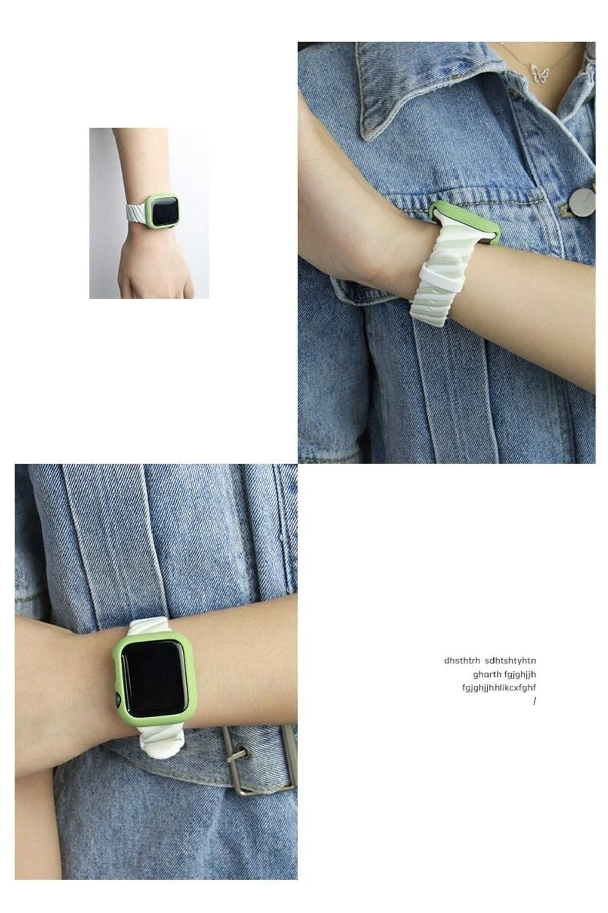 Apple Watch Uyumlu2 3 4 5 6 7 Se 38mm 40mm 41mm Spor Renkli Örgü Silikon Kayış Kordon - pazariz Görsel 2