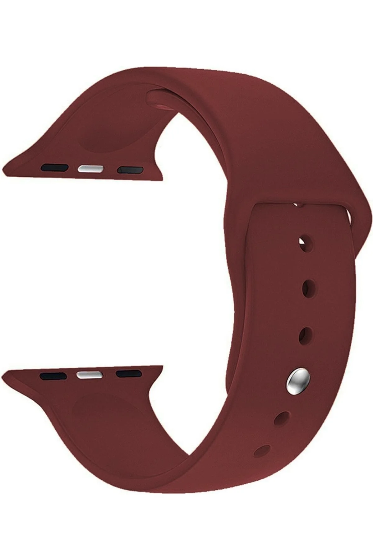 Apple Watch Uyumlu8 41mm Kordon Spor Silikon Bordo
