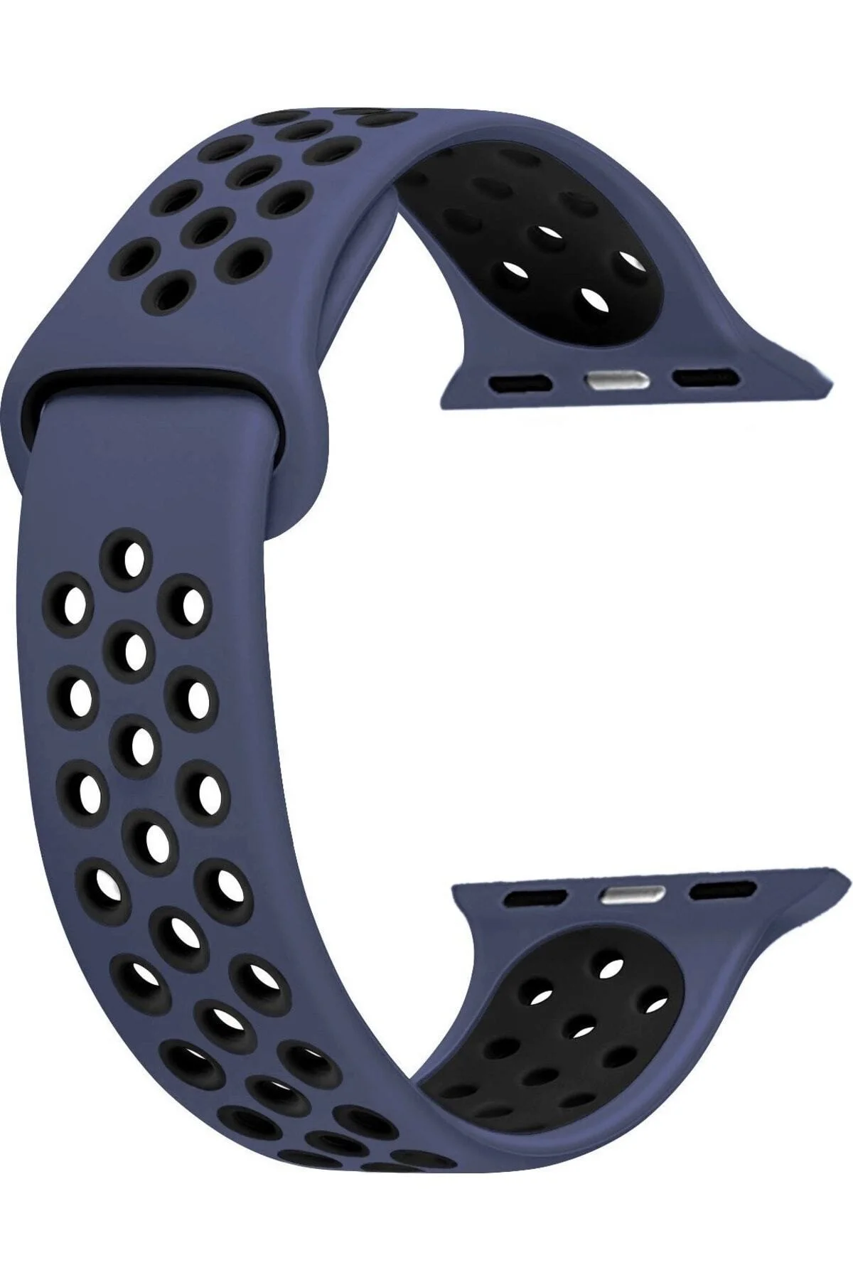 Apple Watch Uyumluseries 8 45mm Kordon, Silicone Sport Band Gece Mavisi