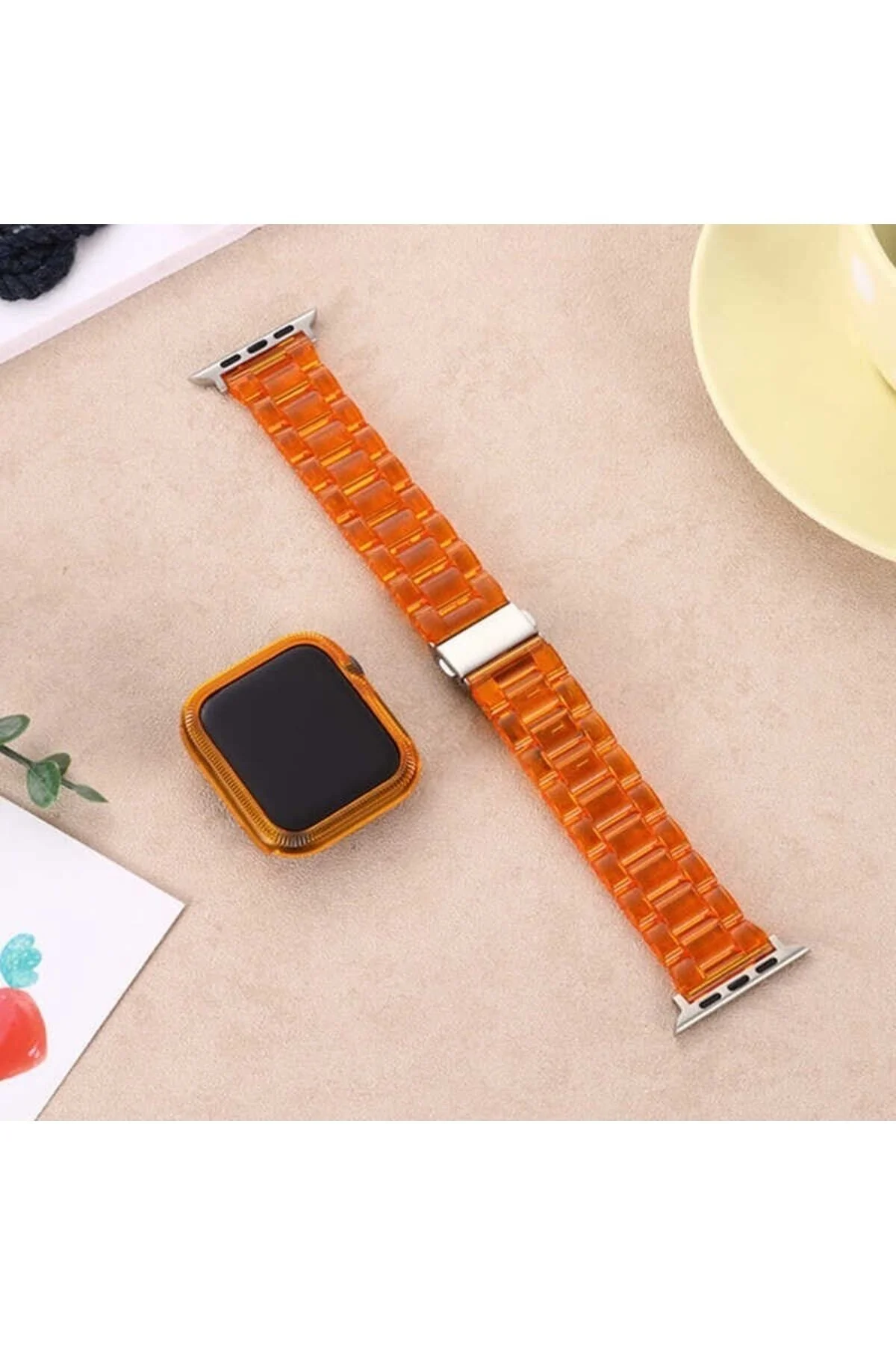 Apple Watch Uyumlu38mm 40mm 41mm 1/2/3/4/5/6/se/7/8 Kordon Şeffaf Polikarbon Kordon - pazariz Görsel 4
