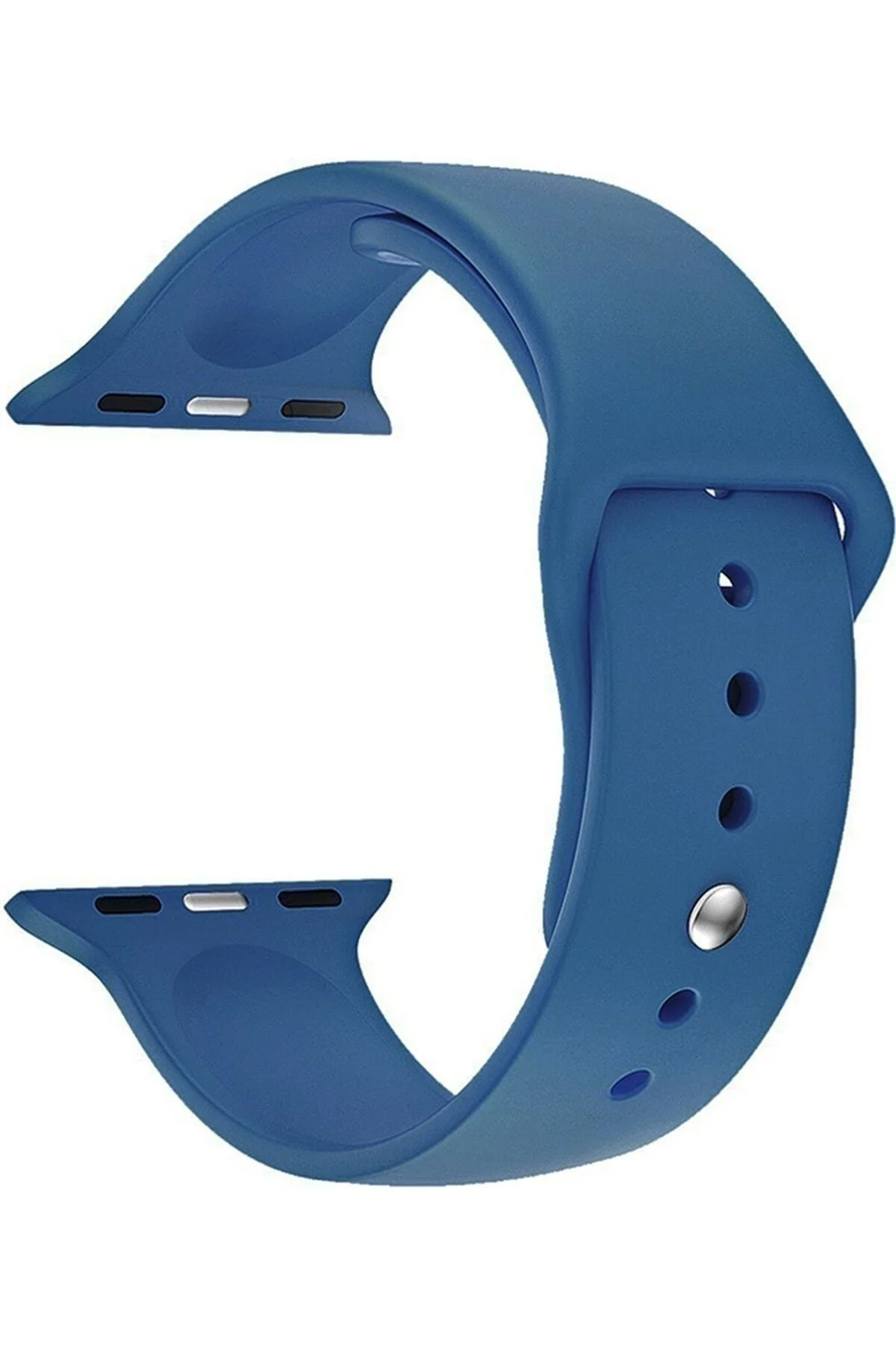 Apple Watch Uyumlu8 41mm Kordon Spor Silikon Koyu Mavi