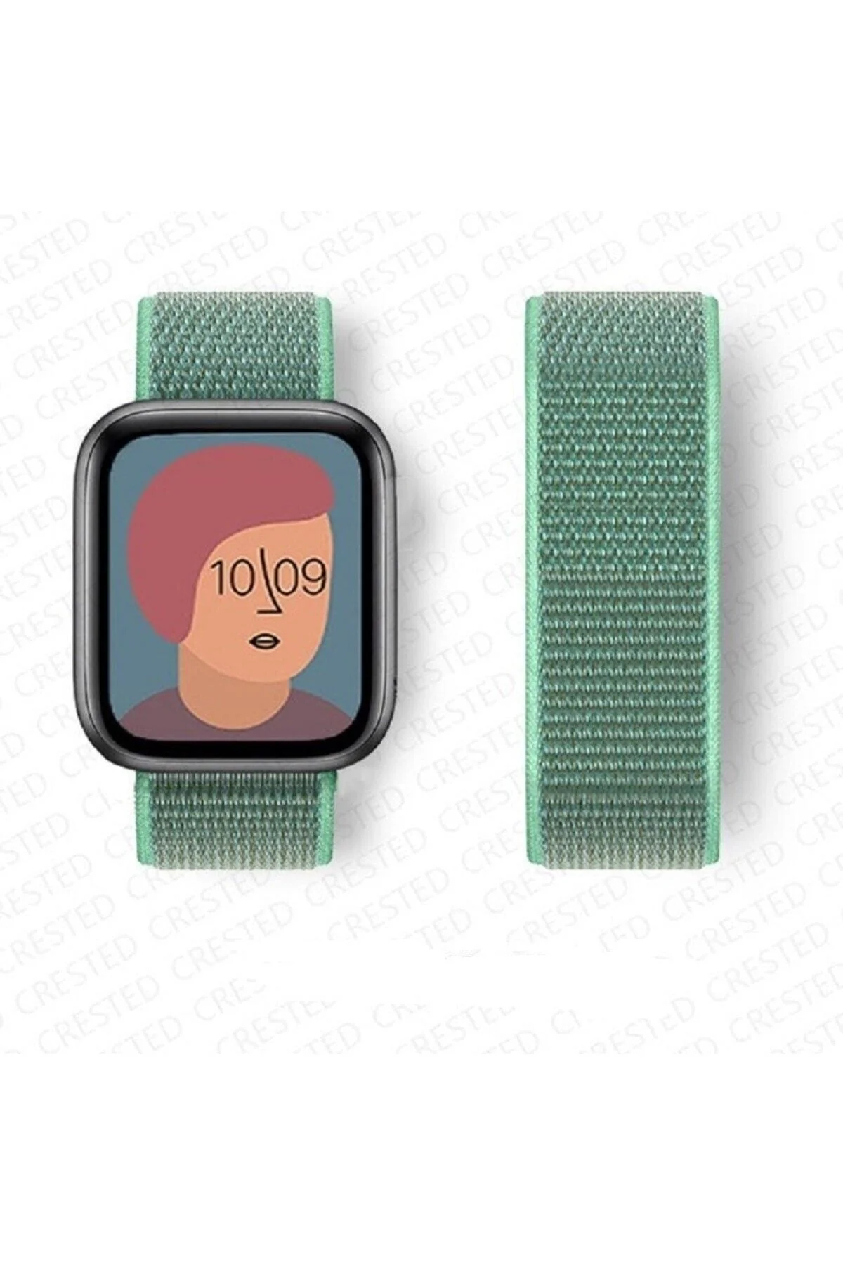 Apple Watch Uyumlu38-40-41 Mm 3 4 5 6 7 8 Se Hasır Dokuma Kordon Spor Cırtlı - pazariz Görsel 2