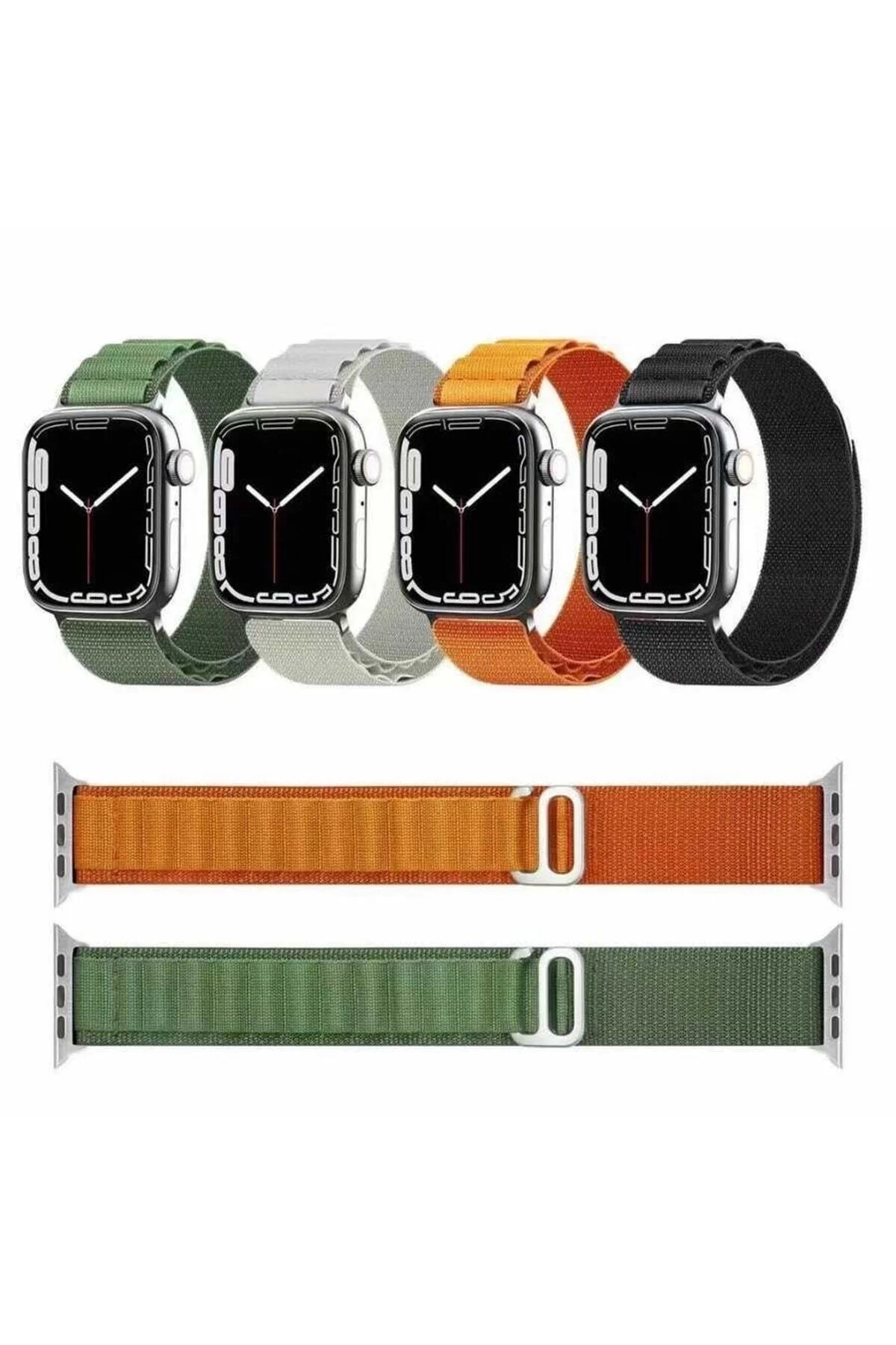 Apple Watch Uyumlugs Dt Pro T500 Ultra 3 4 5 6 7 8 Se 42 44 45 49 Mm Kumaş Kordon Kayış - pazariz Görsel 5