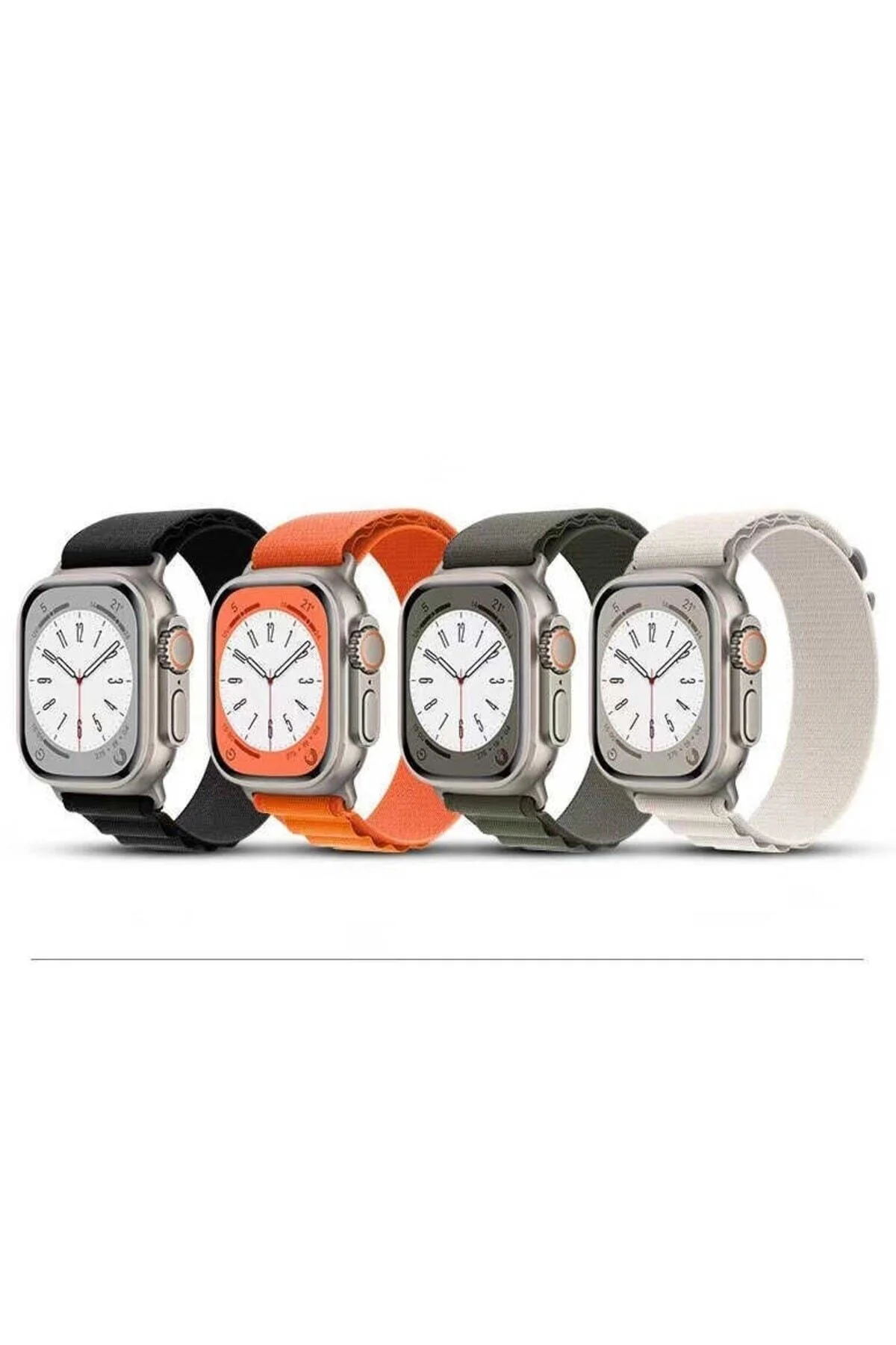 Apple Watch Uyumlugs Dt Pro T500 Ultra 3 4 5 6 7 8 Se 42 44 45 49 Mm Kumaş Kordon Kayış - pazariz Görsel 3