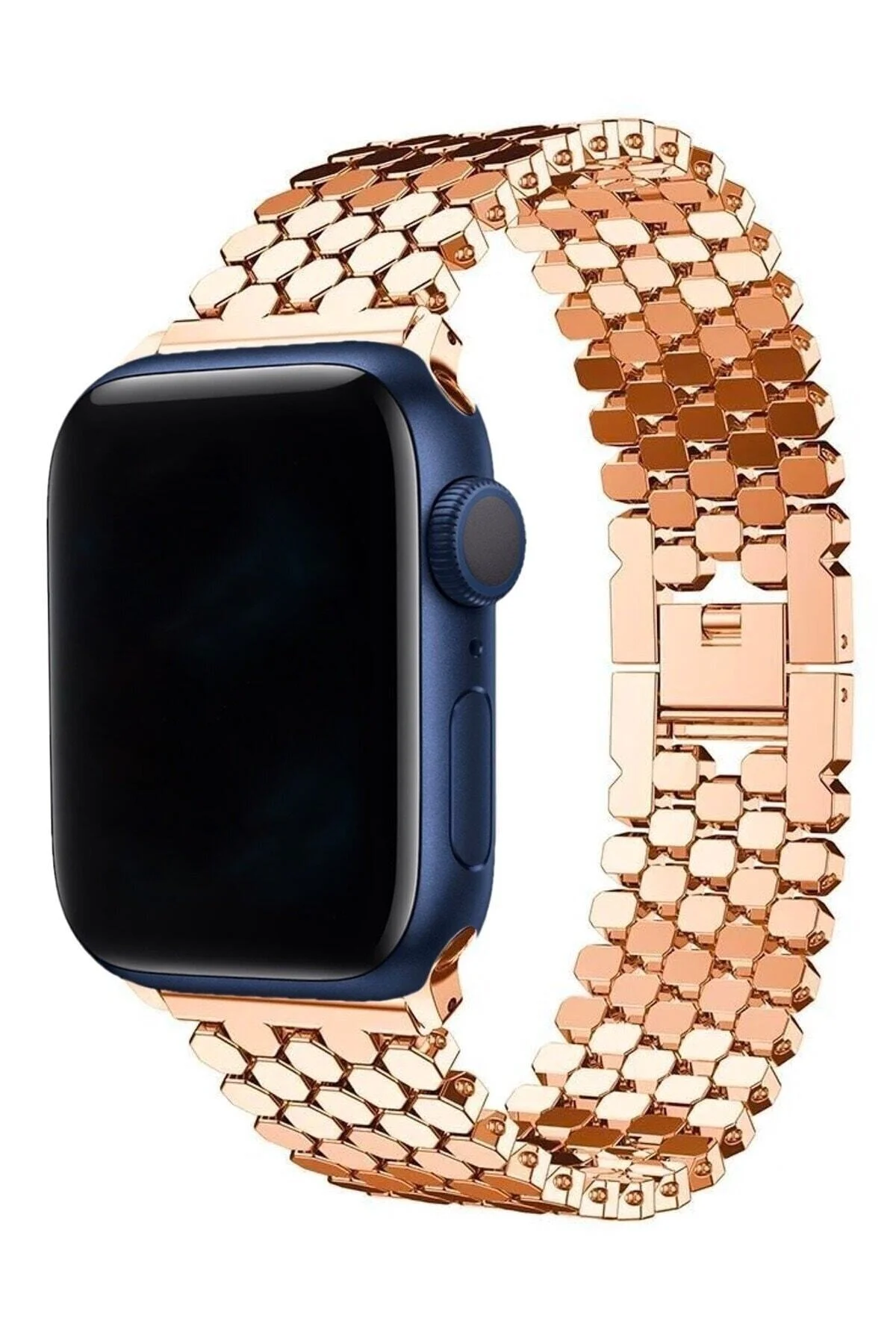 Apple Watch Uyumlu3 4 5 6 7 8 Se 38 40 41mm Kordon Kayış Bal Peteği Çelik Loop - pazariz Görsel 4