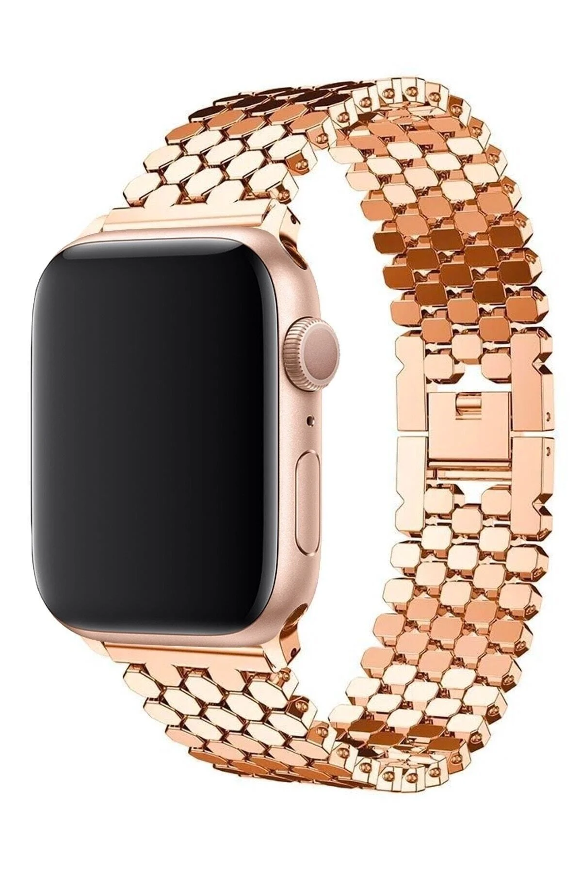 Apple Watch Uyumlu3 4 5 6 7 8 Se 38 40 41mm Kordon Kayış Bal Peteği Çelik Loop - pazariz Görsel 3