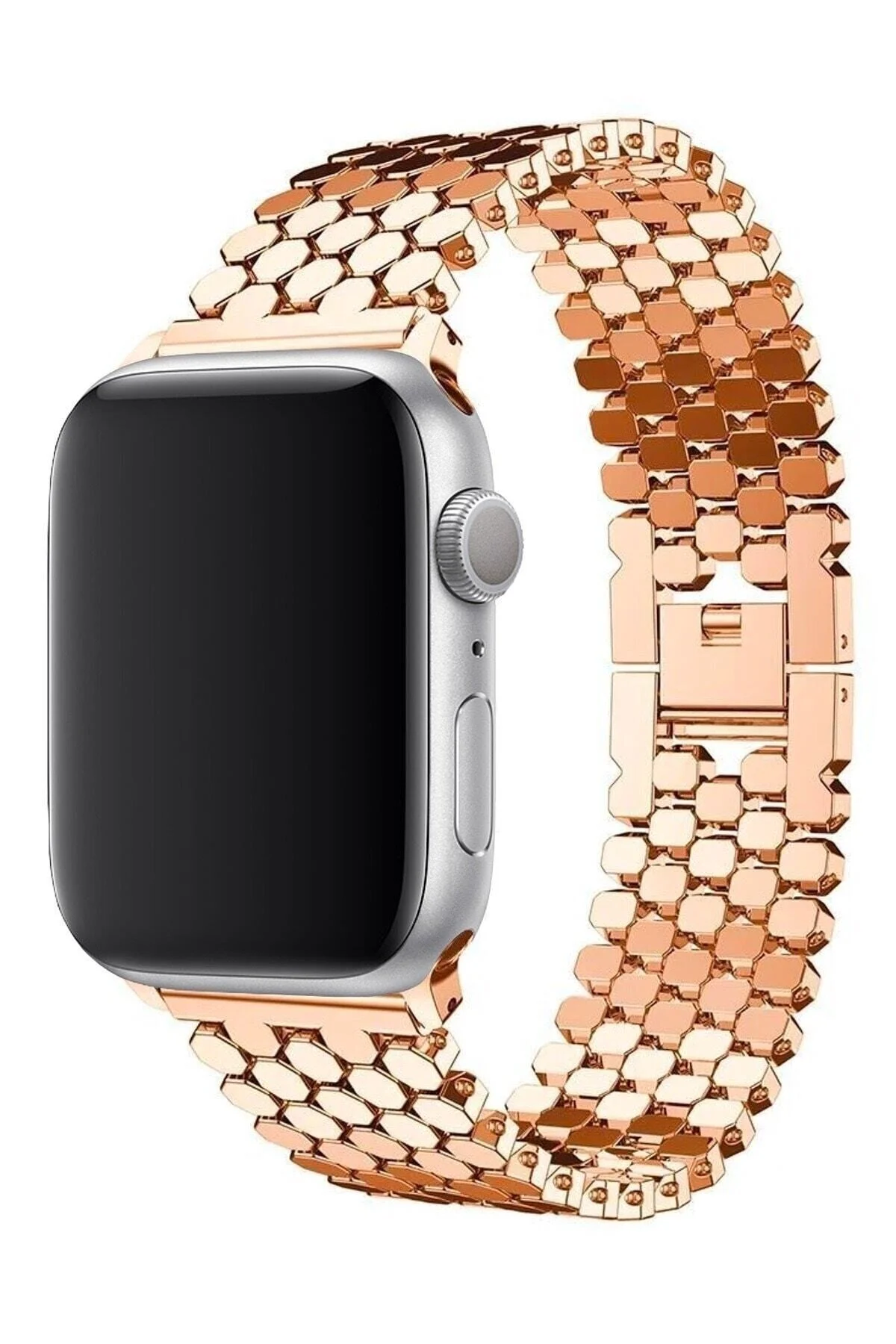 Apple Watch Uyumlu3 4 5 6 7 8 Se 38 40 41mm Kordon Kayış Bal Peteği Çelik Loop - pazariz Görsel 2