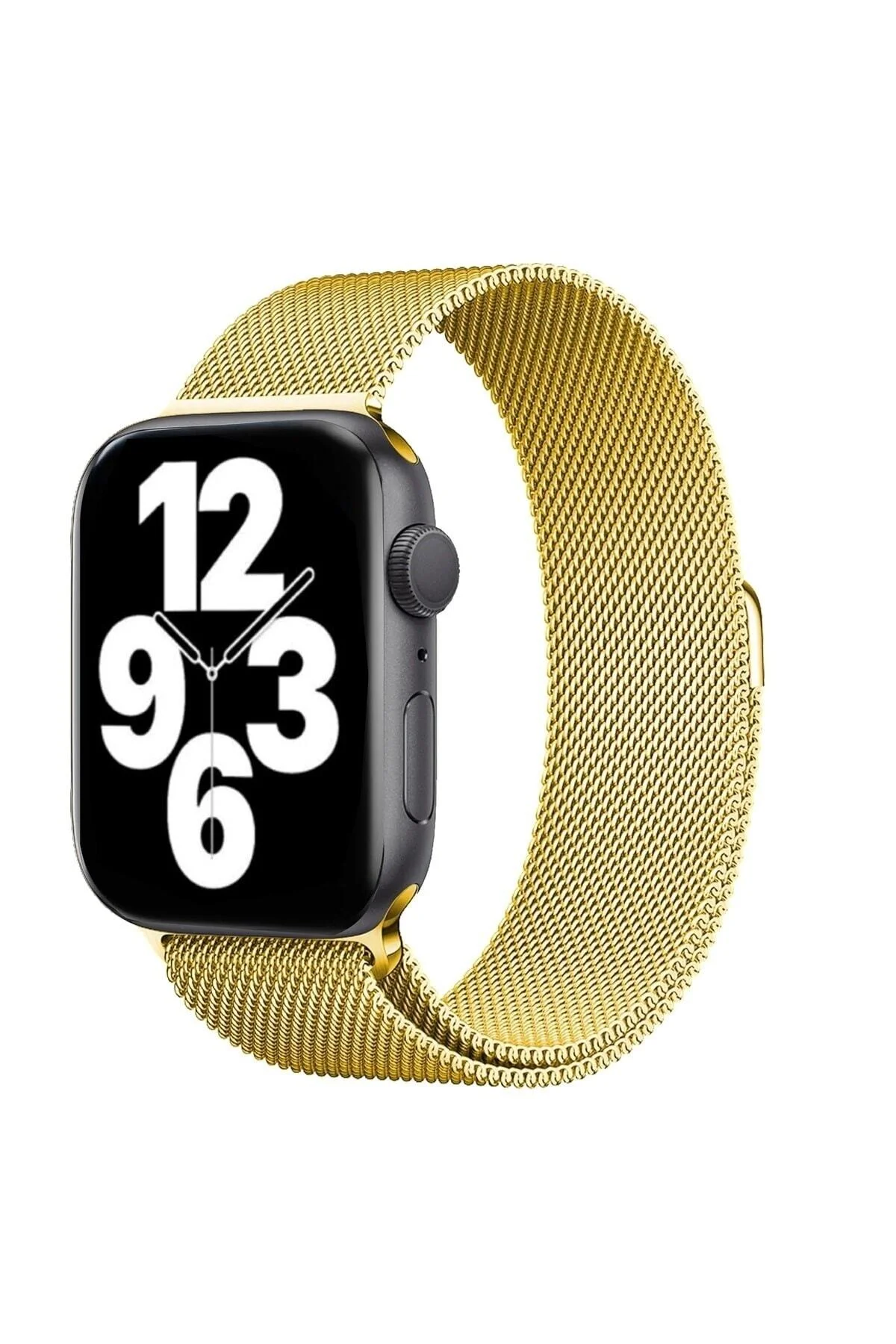Apple Watch Uyumlu42-44-45-49 Mm Mıknatıslı Ayarlanair Çelik Hasır Tasarımlı Kordon Kayış