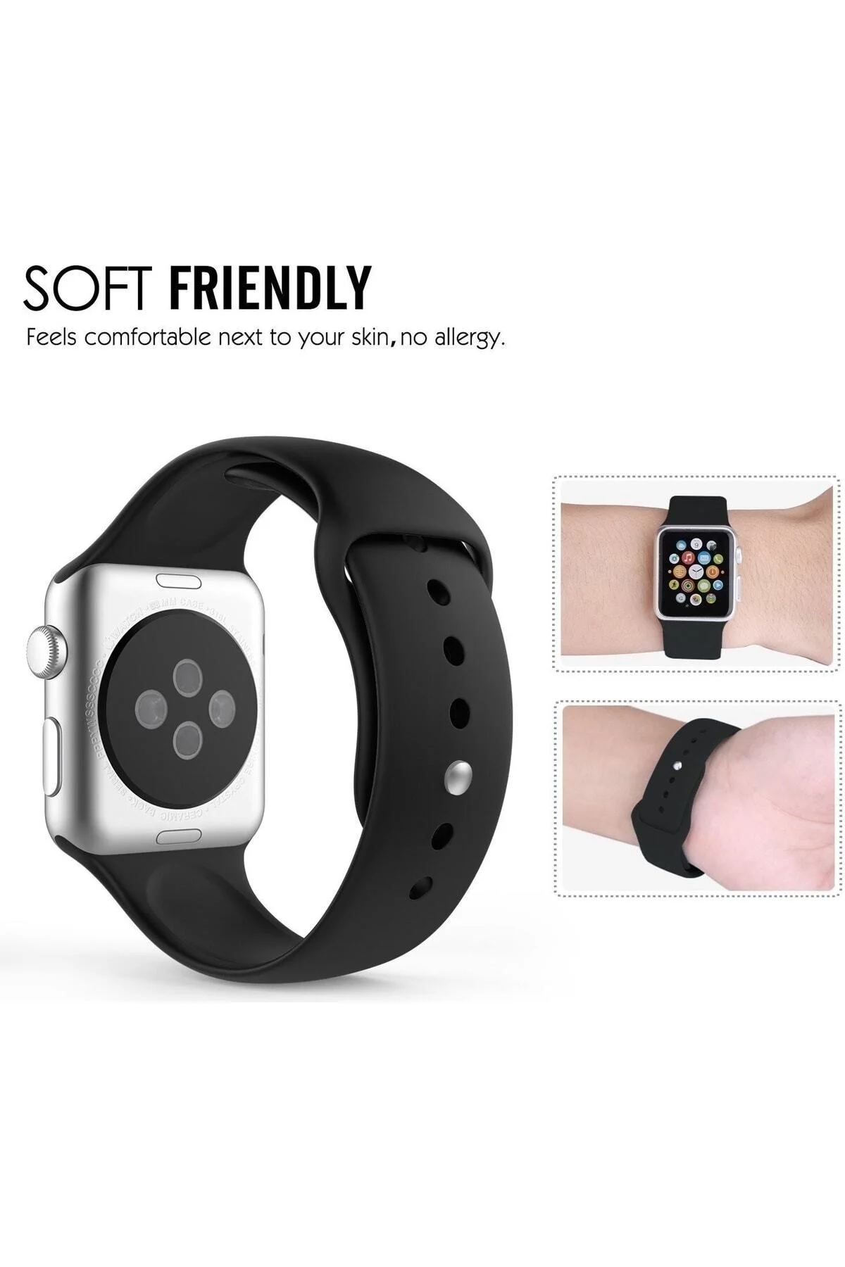 Apple Watch Uyumluseries 8 45mm Kordon, Silikon Spor Kırmızı - pazariz Görsel 5
