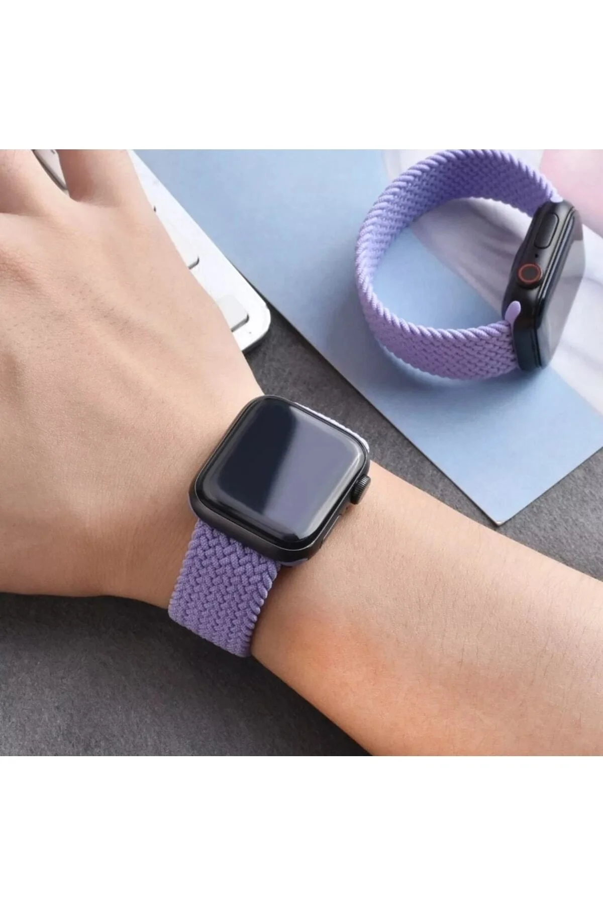 Apple Watch Uyumlu38/40/41 Mm 5 6 Se 7 8 Esnek Örgü Kordon - pazariz Görsel 2