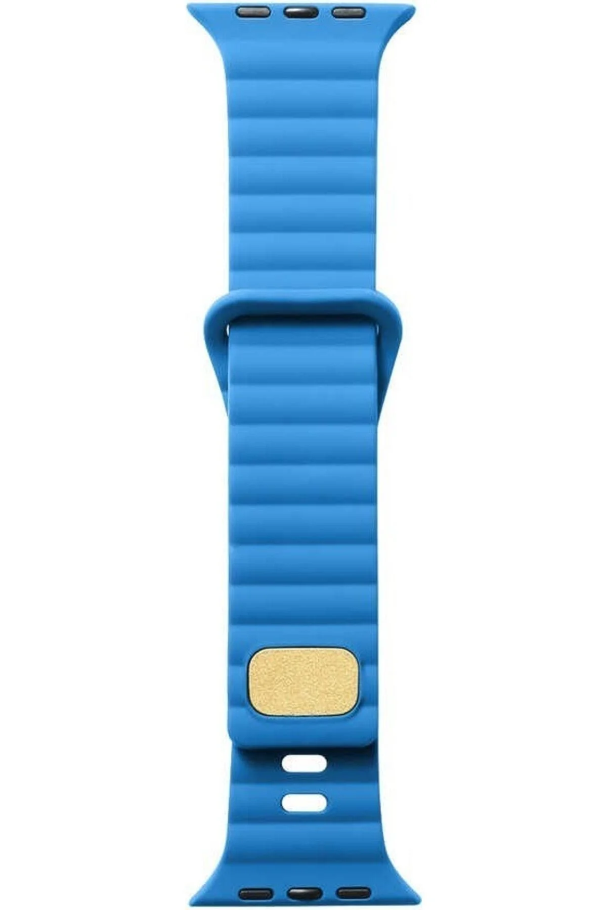Apple Watch Uyumluseries 8 45mm Kordon Silikon Metal Tokalı Ayarlanair Krd73 Mavi