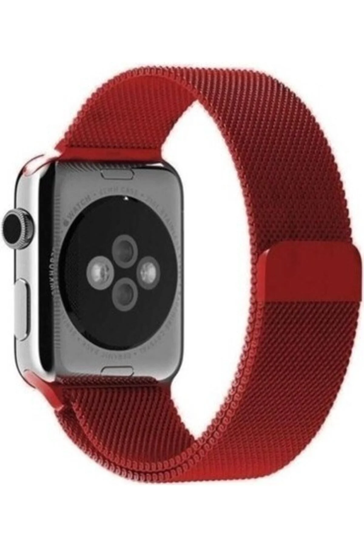 Apple Watch Uyumlu8 7 6 5 4 Se 38 40 41mm Çelik Örme Kordon Kırmızı - pazariz Görsel 2