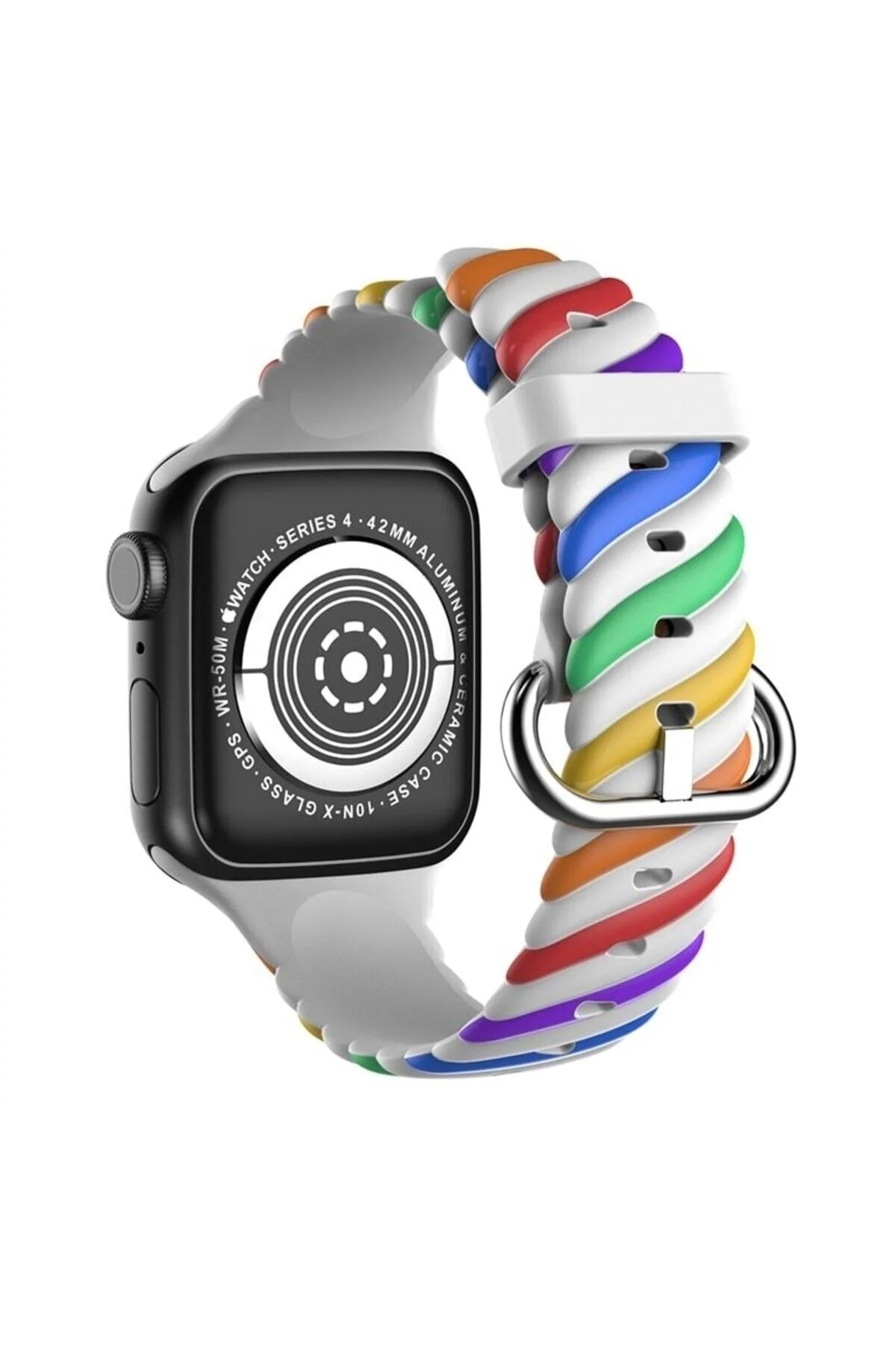 Apple Watch Uyumlu2 3 4 5 6 7 Se 38mm 40mm 41mm Spor Renkli Örgü Silikon Kayış Kordon