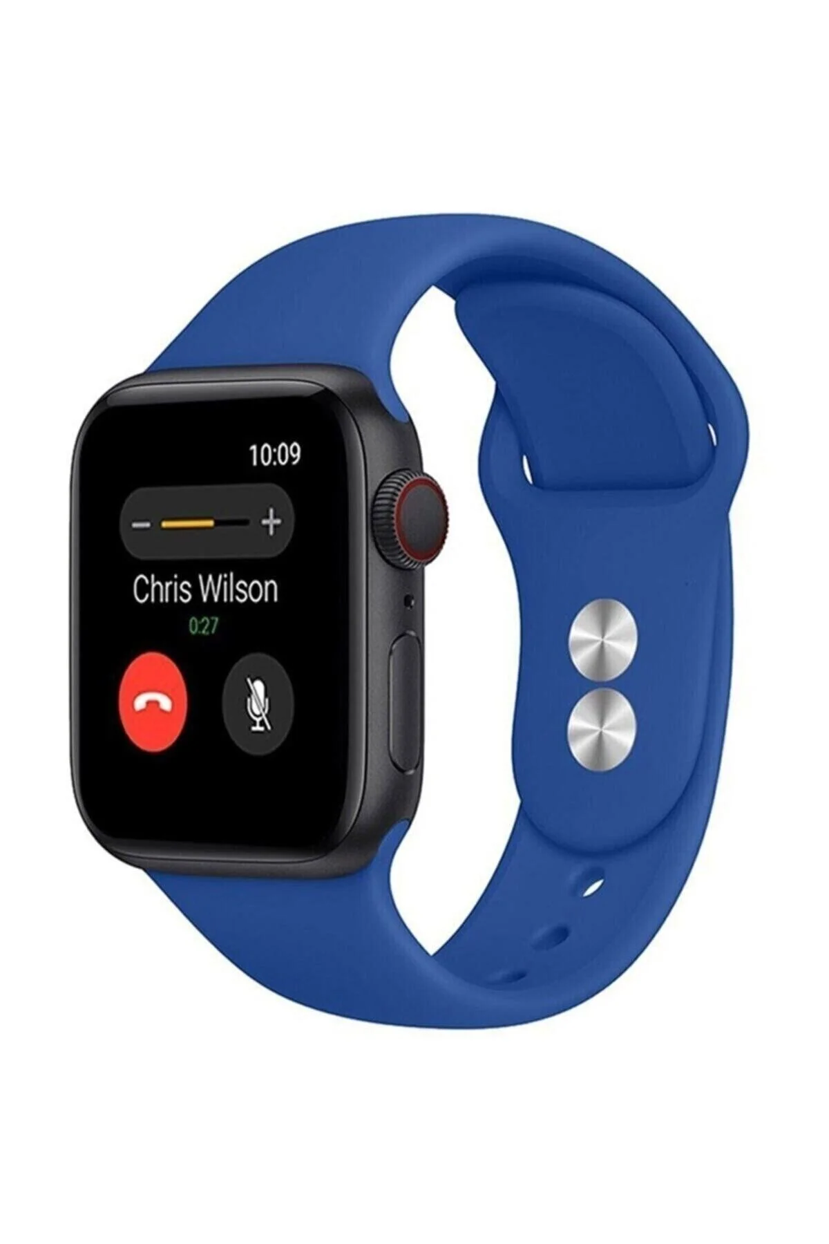 Apple Watch Uyumlu2 3 4 5 6 7 Se 42 Mm 44 Mm 45 Mm Silikon Kordon Kayış - Mavi