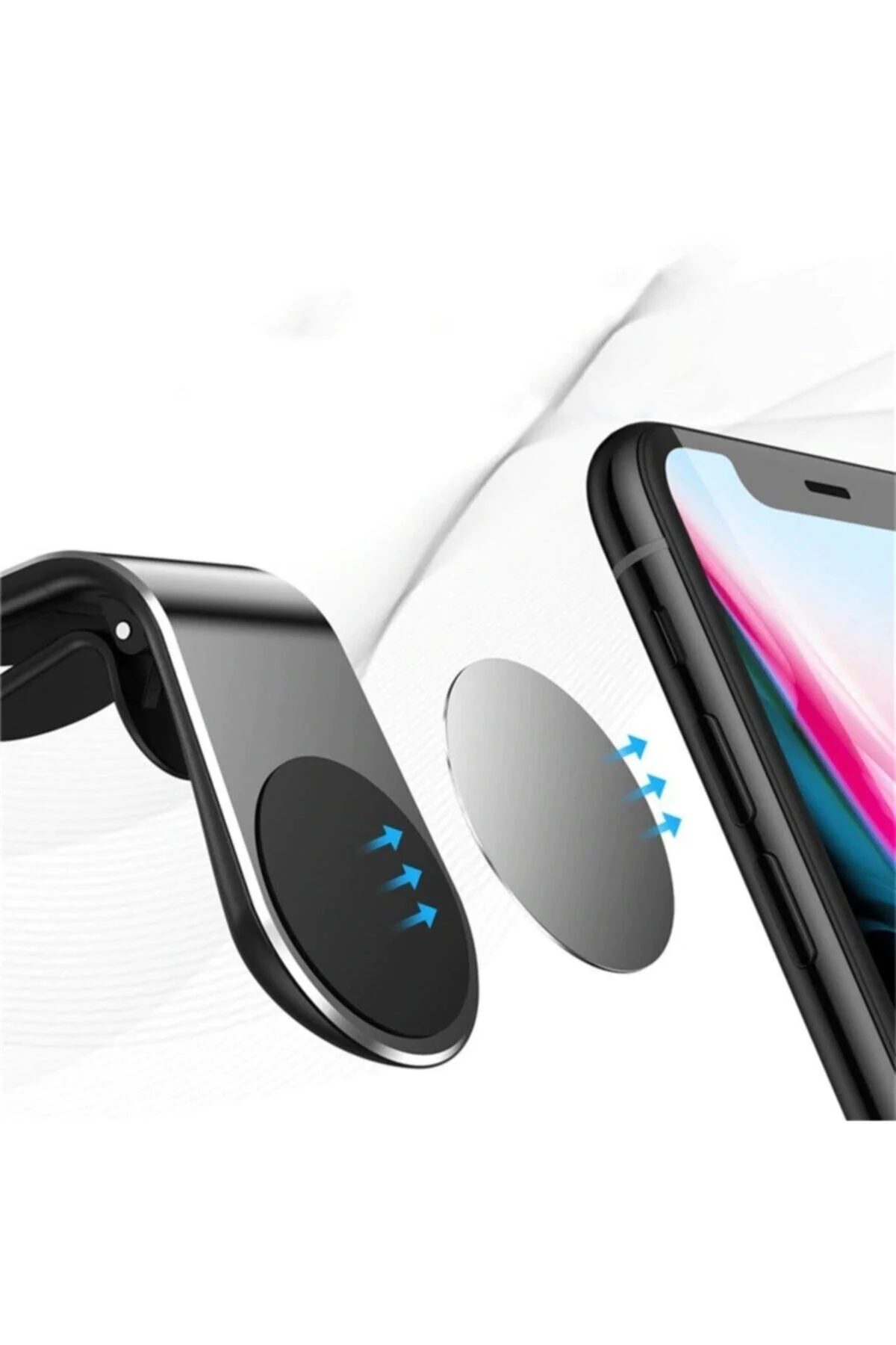 Araba Içi Mıknatıslı Telefon Tutucu Gold Huawei Gr3 Uyumlu - pazariz Görsel 3
