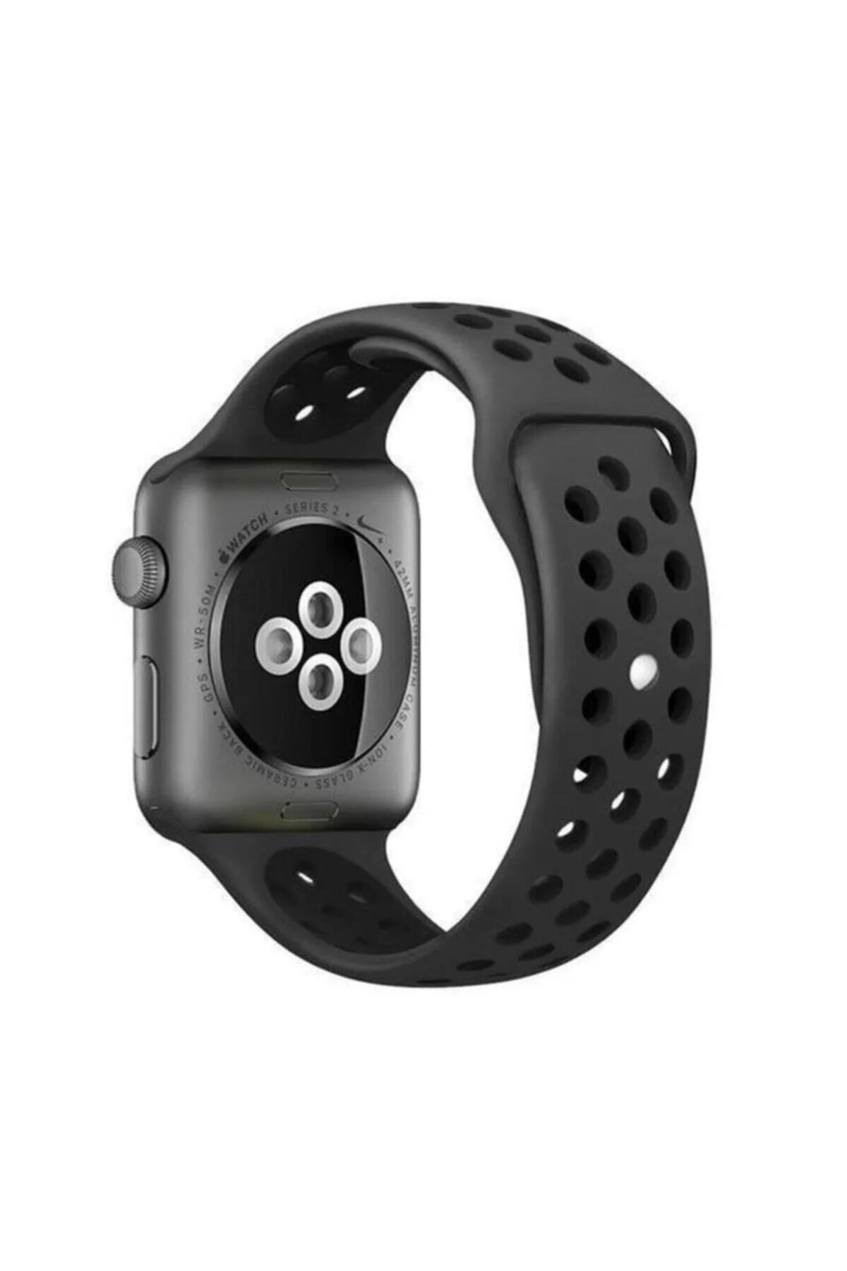 Apple Watch Uyumlu8 7 6 5 4 3 Se Serisi 42mm-44mm-45mm Delikli Silikon Spor Kordon - pazariz Görsel 3