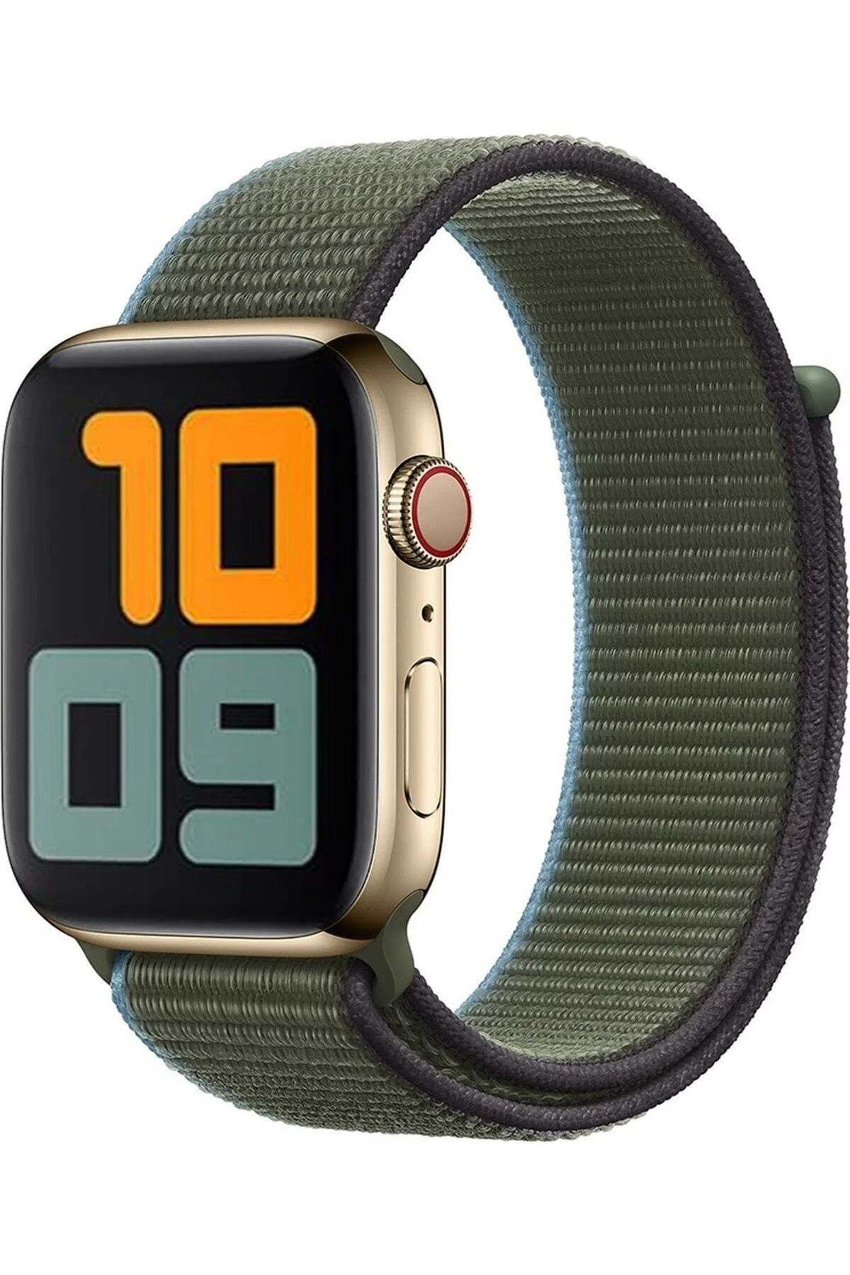 Apple Watch Uyumlu8 45mm Kordon Hasırlı Kumaş Siyah
