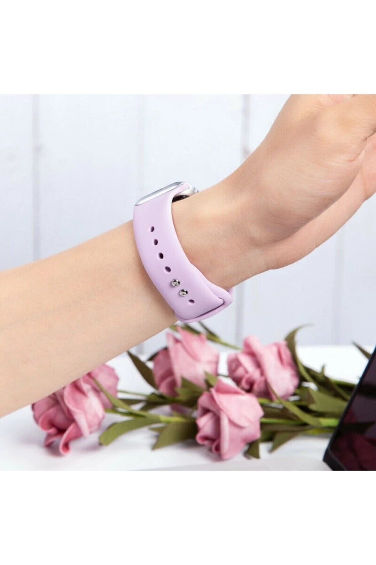 Apple Watch Uyumlu42 44 Mm Silikon Kordon Lila - pazariz Görsel 2