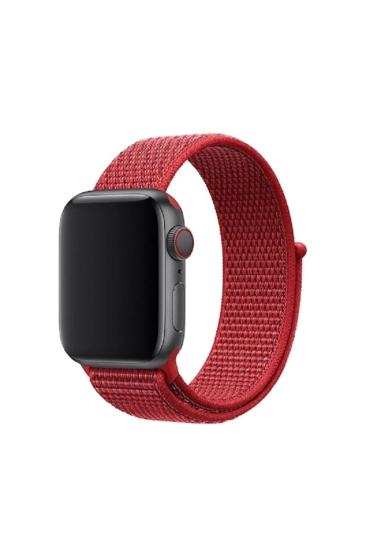 Apple Watch Uyumlu38-40-41 Mm 3 4 5 6 7 8 Se Hasır Dokuma Kordon Spor Cırtlı