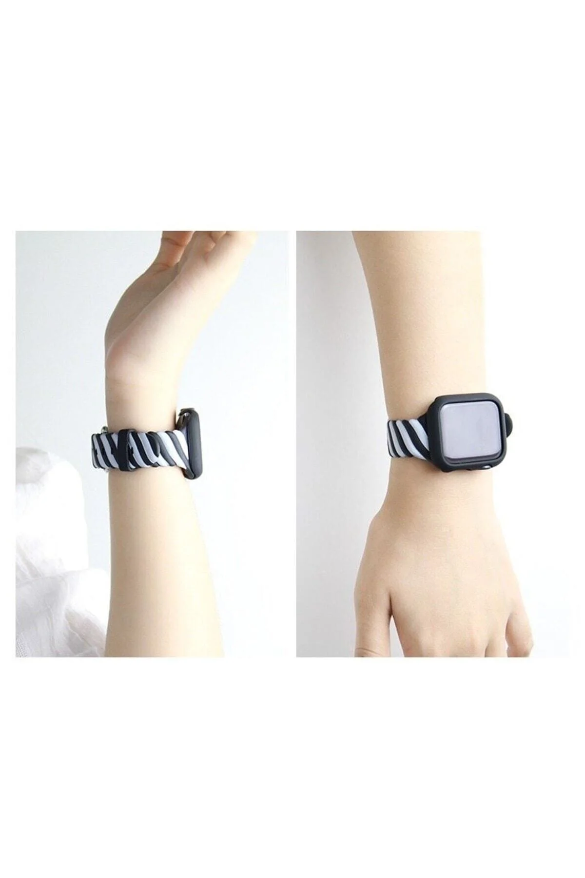 Apple Watch Uyumlu2 3 4 5 6 7 Se 38mm 40mm 41mm Spor Renkli Örgü Silikon Kayış Kordon - pazariz Görsel 4