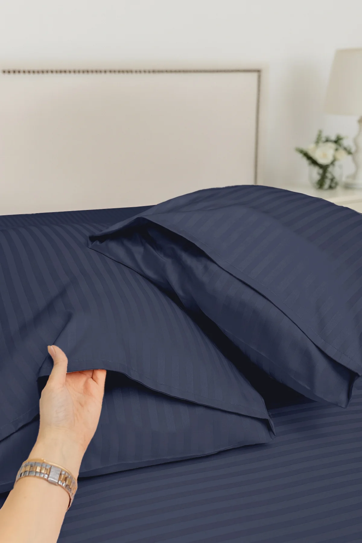 Çift Kişilik %100 Pamuk Saten Nevresim Seti | Premium Seri | 8 Renk Seçeneği (200x220) - Vionel Home Görsel 3