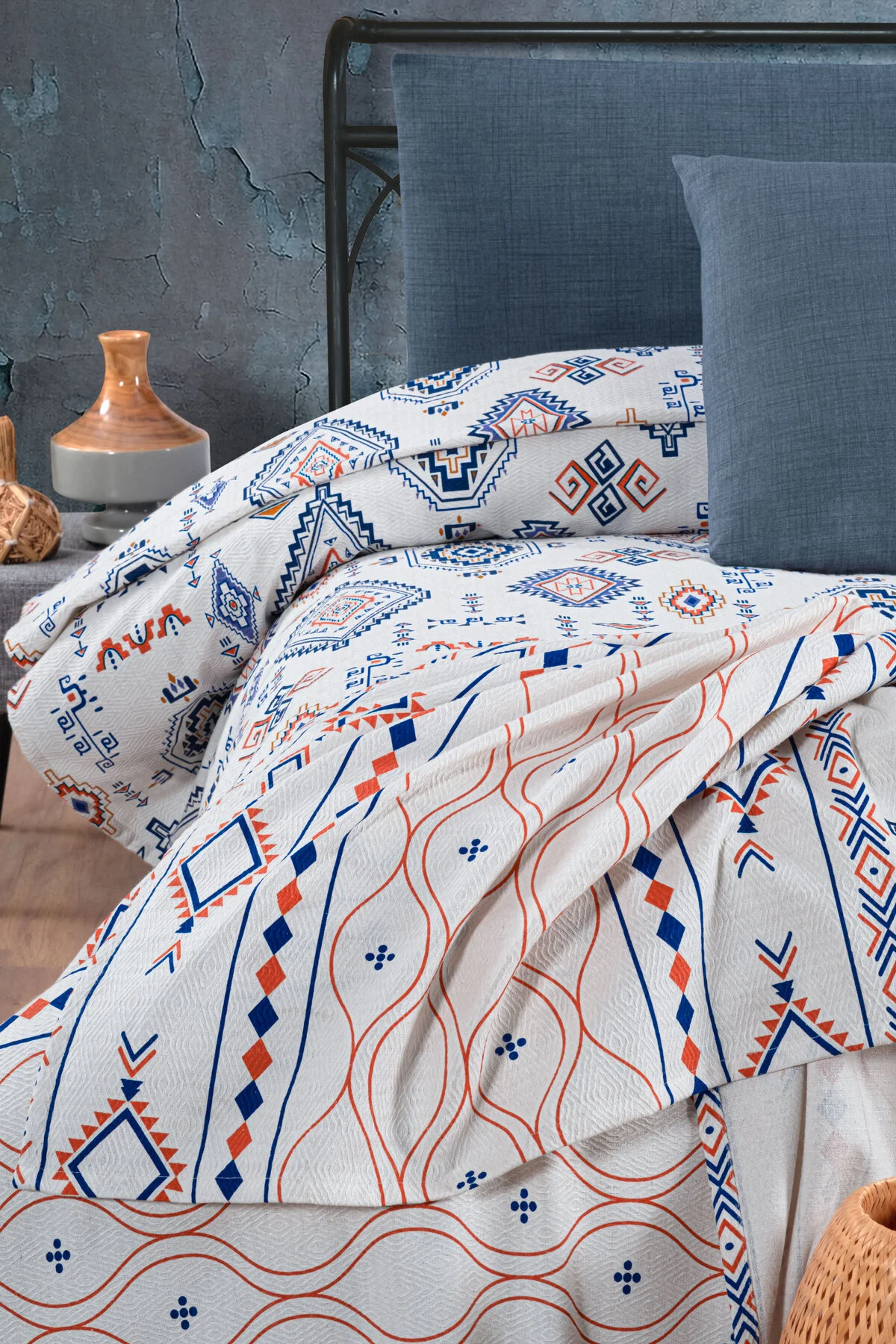 Anatolia %100 Pamuk Çift Kişilik Pike 200x230 cm, Yazlık, Yumuşak Yatak Örtüsü, Çok amaçlı Pike - Vionel Home Görsel 3