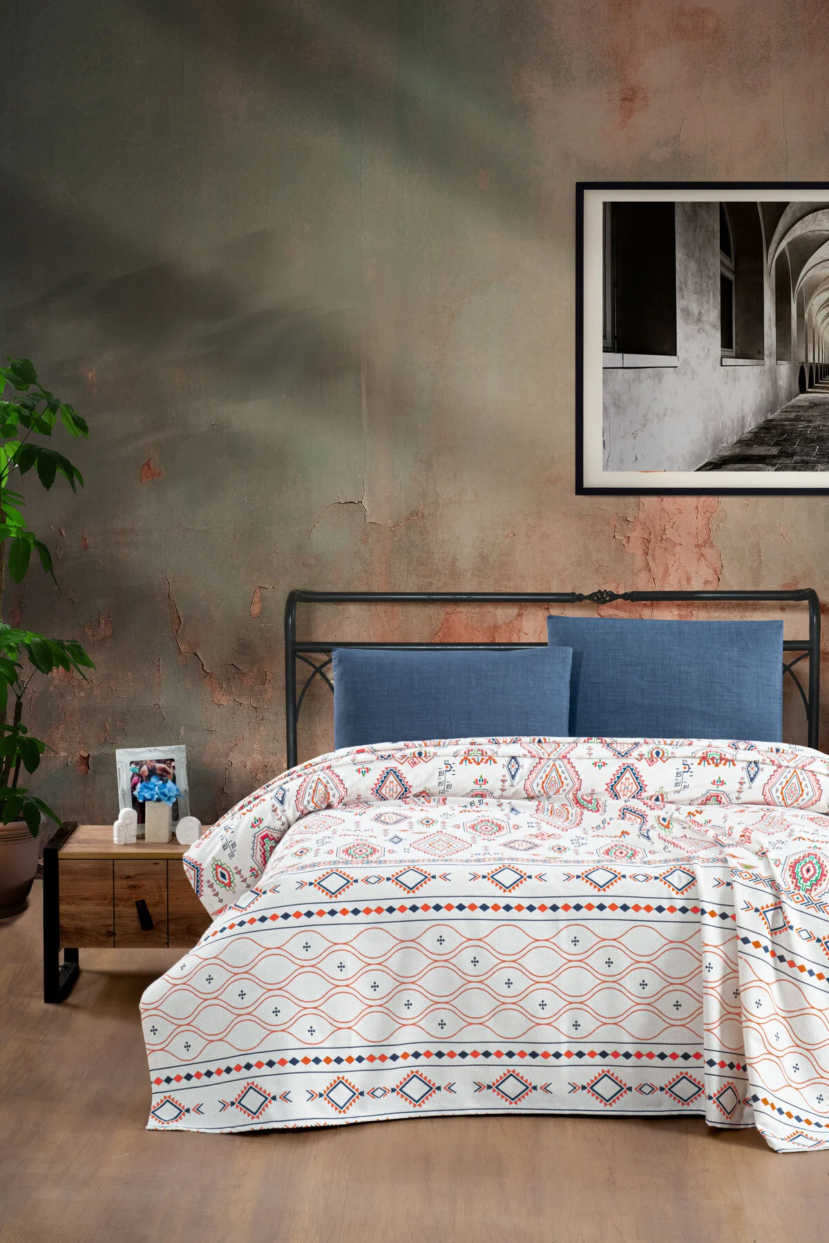 Anatolia %100 Pamuk Çift Kişilik Pike 200x230 cm, Yazlık, Yumuşak Yatak Örtüsü, Çok amaçlı Pike - Vionel Home Görsel 2