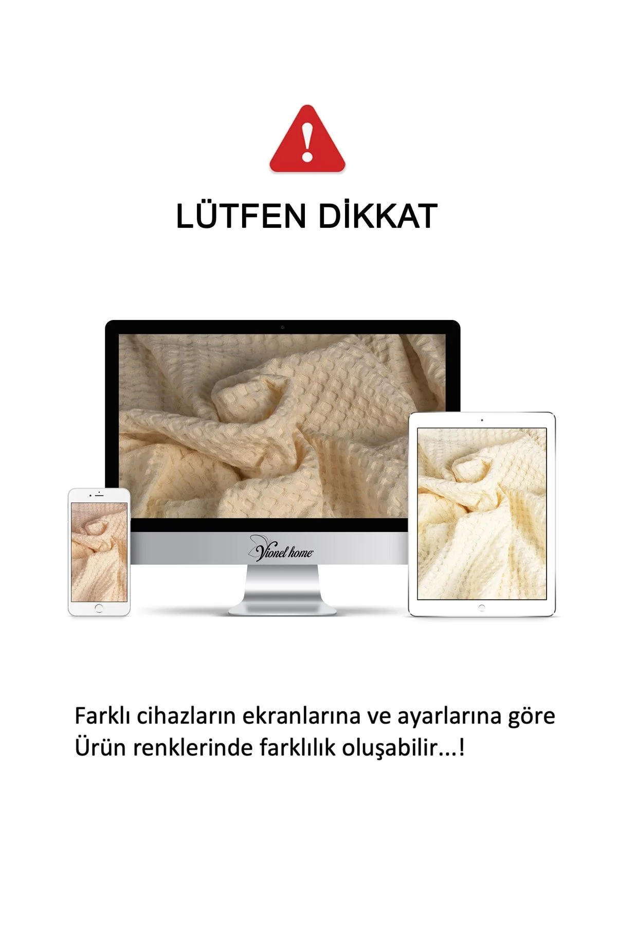 %100 Pamuklu Çift Kişilik Yatak Örtüsü Pike, Waffle Desen Ponponlu Gri Pike - Vionel Home Görsel 2