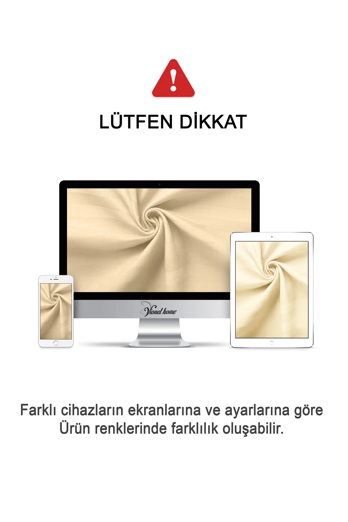 %100 Pamuk 2’li Çizgili Saten Yastık Kılıfı 50 x 70 Cm - Bal Köpüğü - Vionel Home Görsel 5