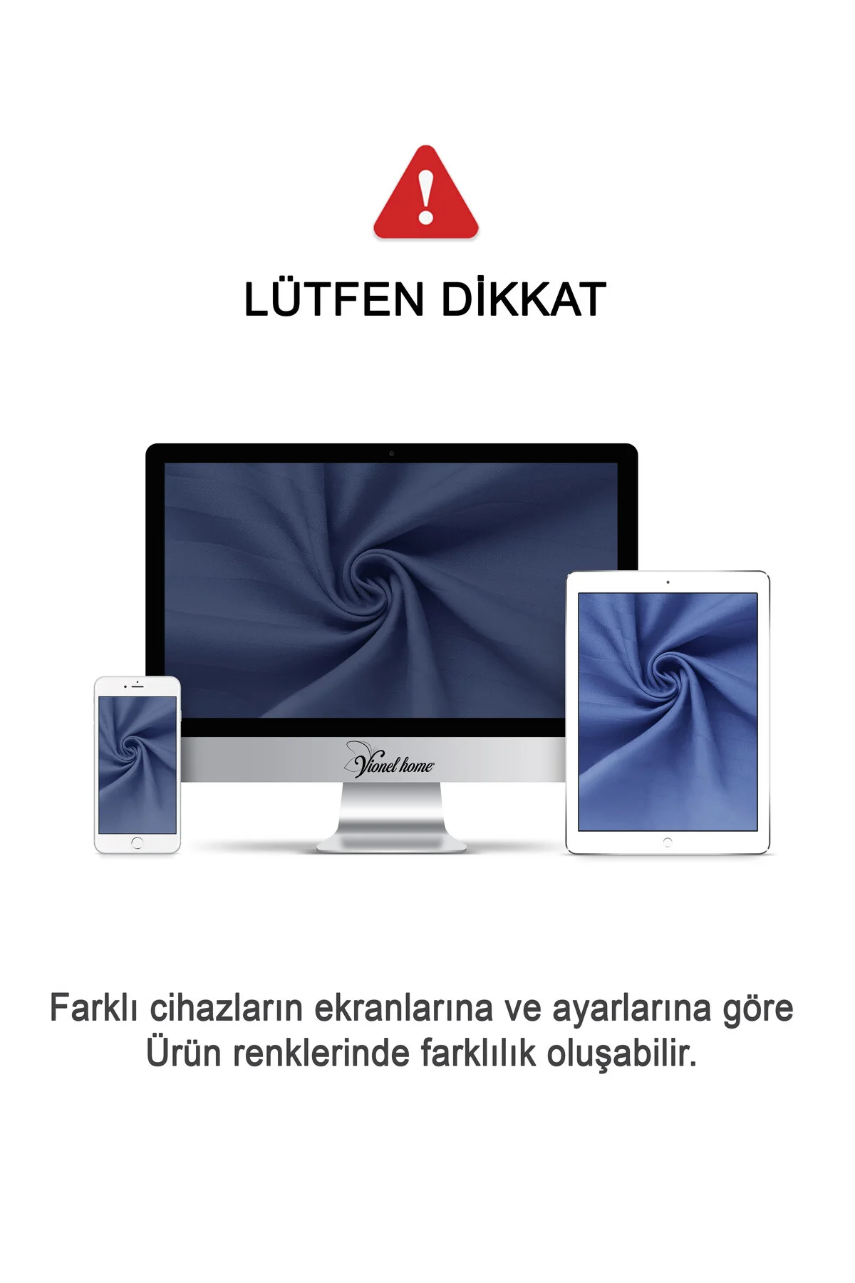 %100 Pamuk 2’li Çizgili Saten Yastık Kılıfı 50 X 70 Cm - Gece Mavisi - Vionel Home Görsel 5