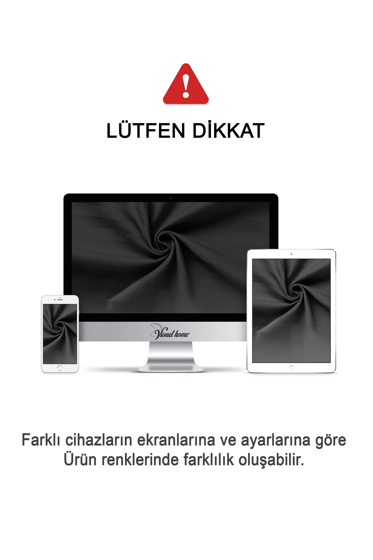 %100 Pamuk 2’li Çizgili Saten Yastık Kılıfı 50 x 70 cm - Siyah - Vionel Home Görsel 5