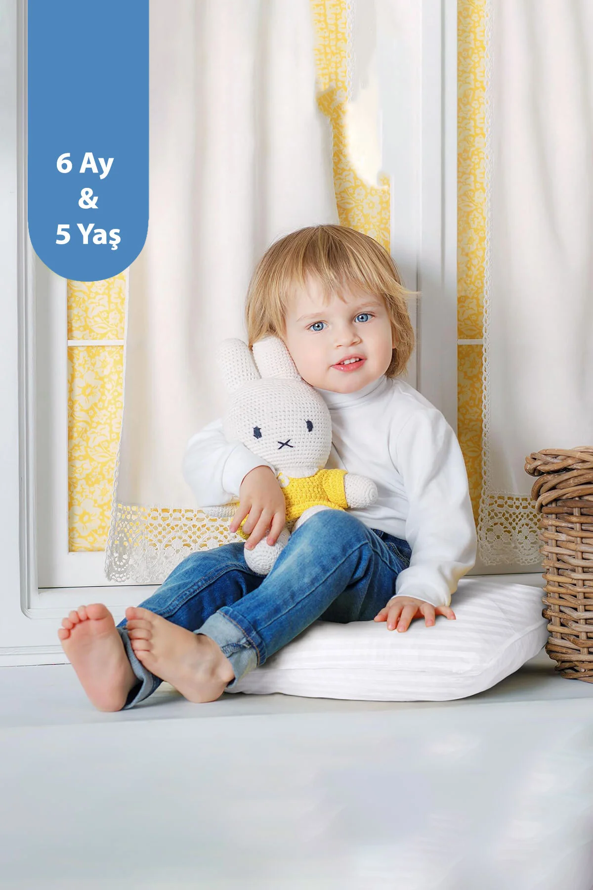 Saten Bebek Yastığı, %100 Pamuk Kılıf, Boncuk Silikon iç dolgu, Otel Kalitesi - Vionel Home Görsel 4