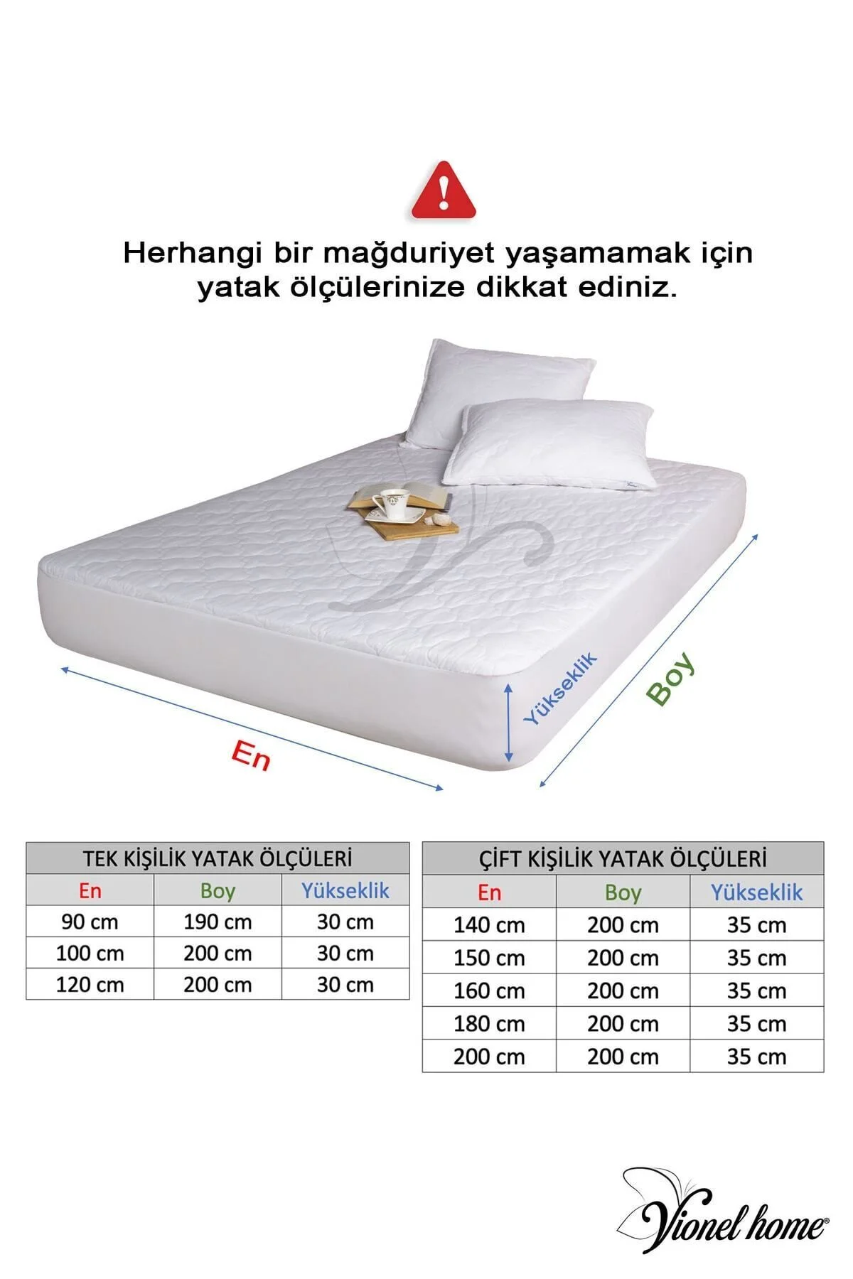 %100 Pamuk, Kapitone Yatak Koruyucu Çarşaf, Fitted Full Kenar, Elyaf Dolgulu, Tek Ve Çift Kişilik - Vionel Home Görsel 2