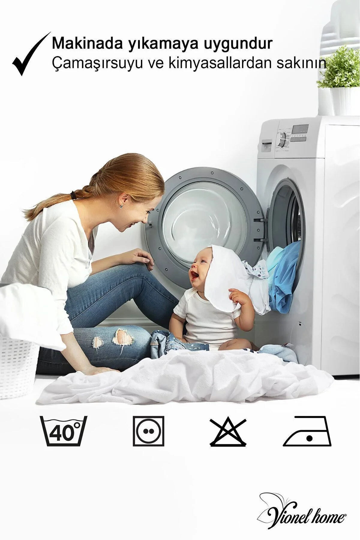 %100 Pamuklu | Kapitone Sıvı Geçirmez Yatak Alezi | Ful Kenar, Tek, Çift Kişilik Yatak Koruyucu Alez - Vionel Home Görsel 6