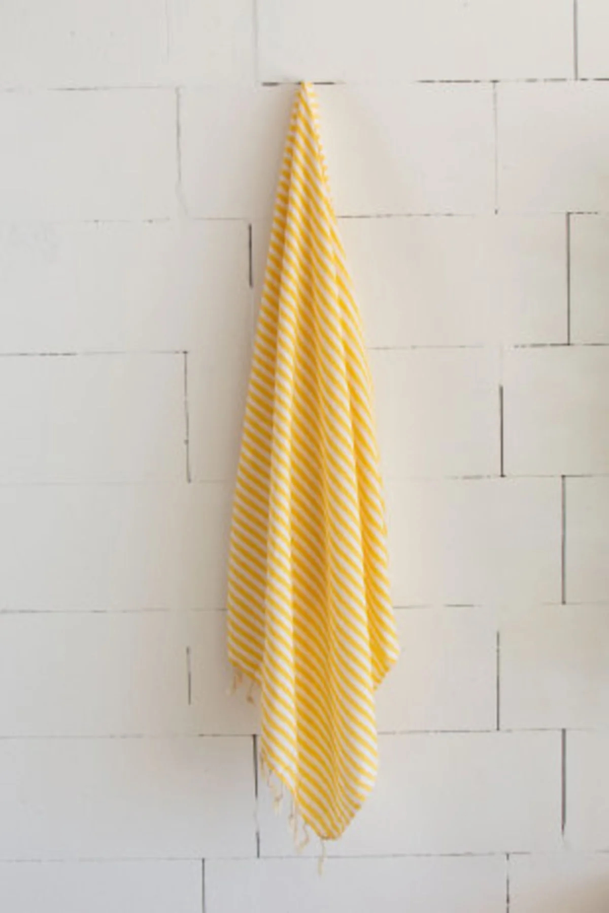%100 Organik Pamuk, Zebra Desenli Sarı Peştemal, Banyo Ve Plaj Havlusu, 100x175cm - Vionel Home Görsel 6