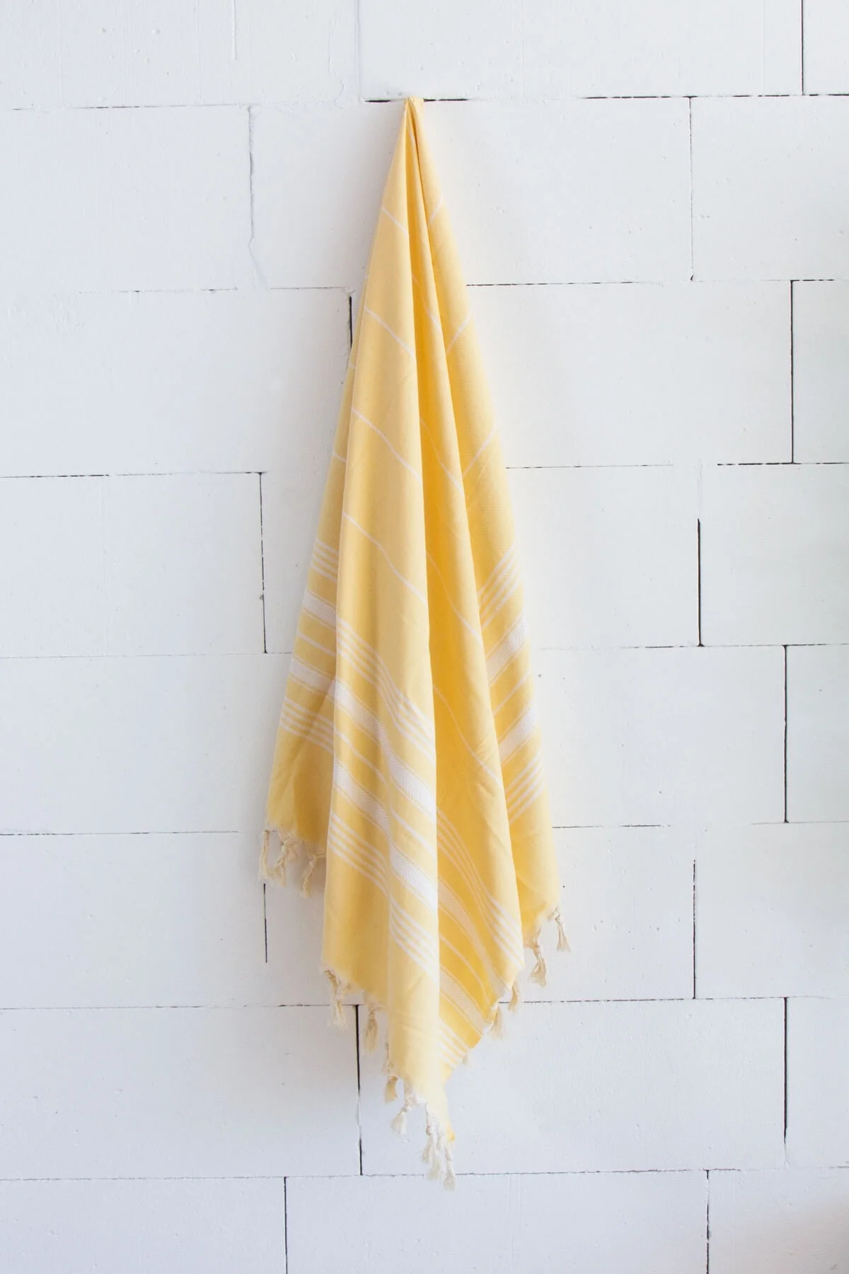 %100 Organik Pamuk, Sarı Çavuş Balıksırtı Desenli Peştemal, Banyo Ve Plaj Havlusu, 100x175cm - Vionel Home Görsel 6