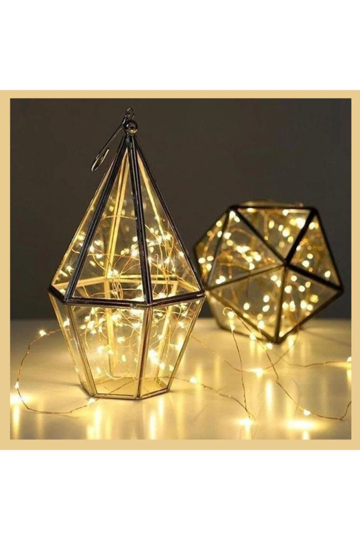 3x2 Metre Peri Perde Led &amp; Uzaktan Kumandalı 8 Fonksiyon Animasyonlu Sarı Yılbaşı Süsü