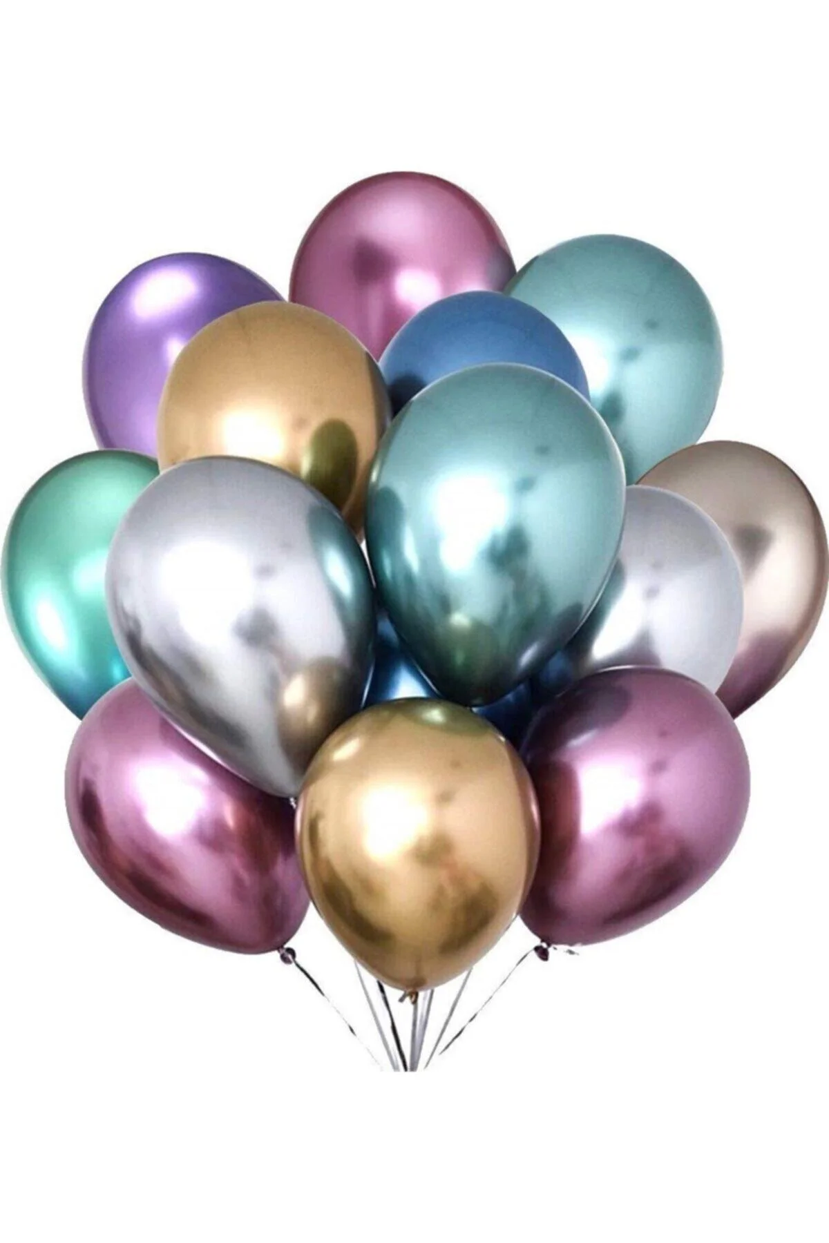 Krom Balon Mavi 6 Adet Metalik Balon - Firsat Ayi Görsel 4