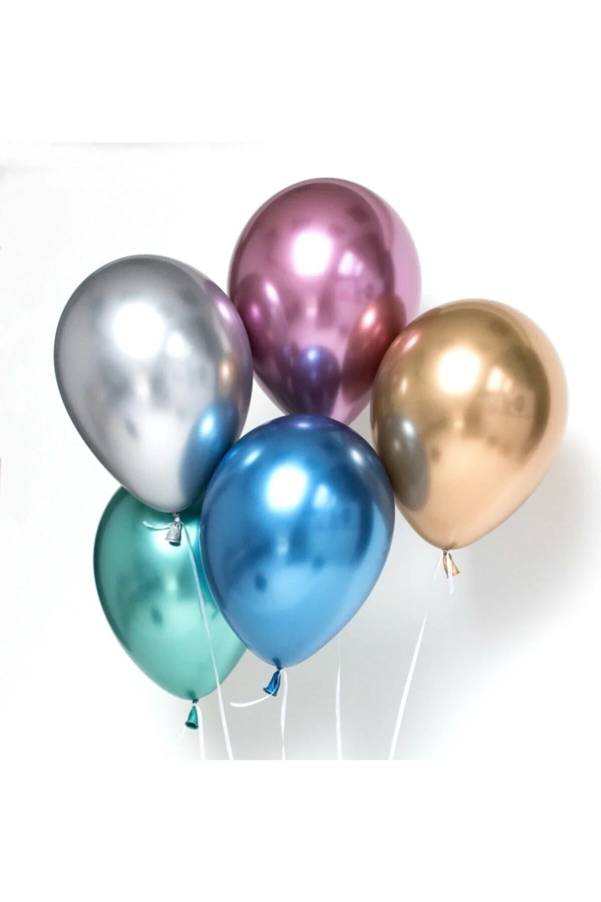 Krom Balon Mavi 6 Adet Metalik Balon - Firsat Ayi Görsel 5