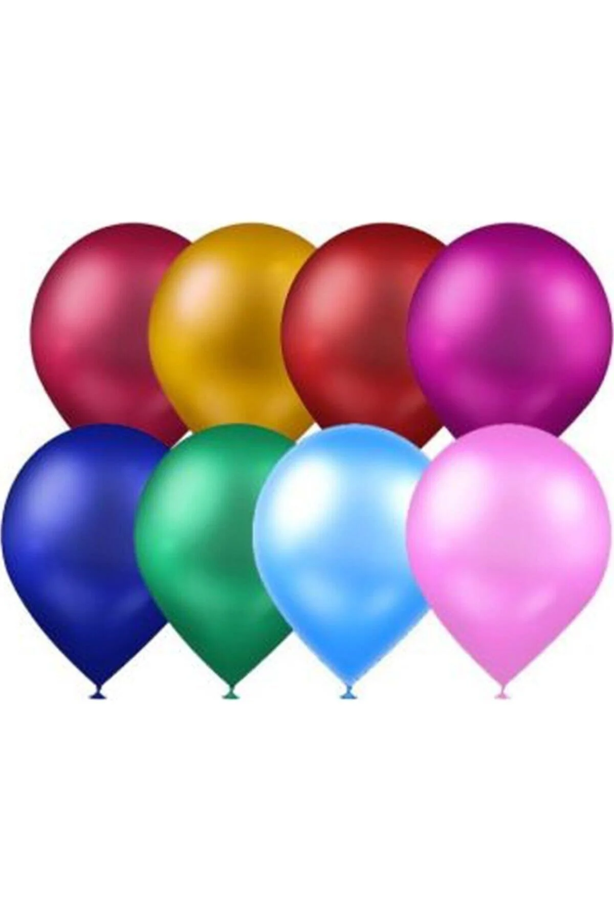 Atom Balon Atom Balon Metalik Karışık Renkli Balon 12 Inç 100 Adet