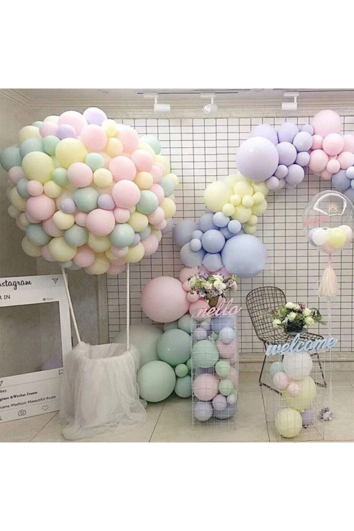 As Baloon Makaron Balon - 50 Adet Karışık Soft Renk Pastel Balon - Firsat Ayi Görsel 4