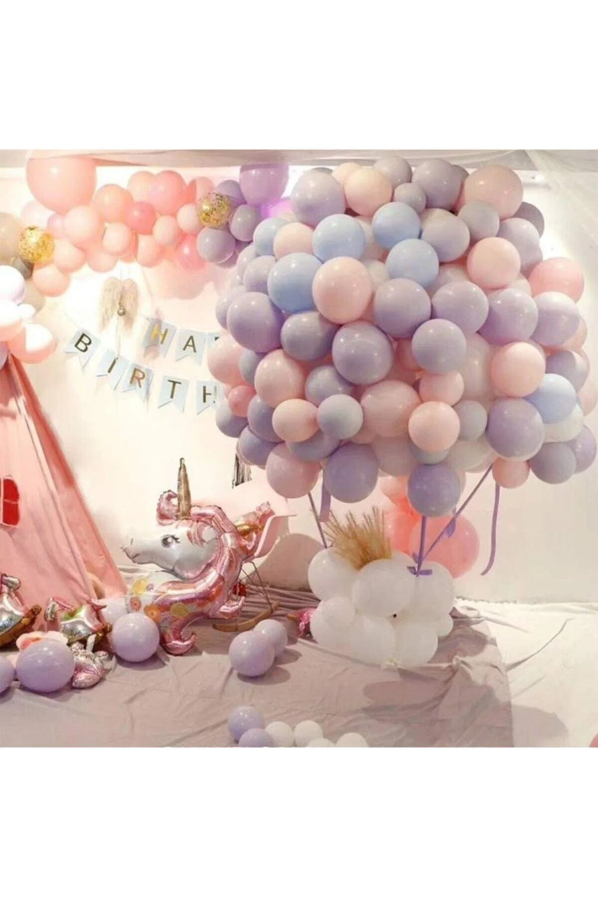 As Baloon Makaron Balon - 50 Adet Karışık Soft Renk Pastel Balon - Firsat Ayi Görsel 5