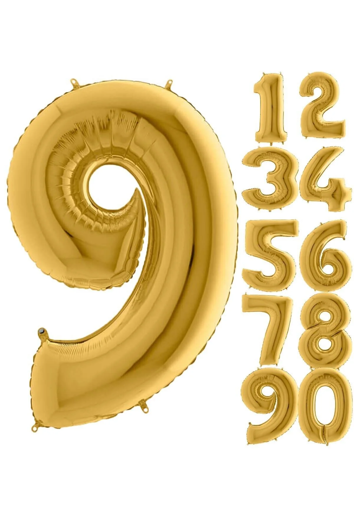 9 Rakam Balon Folyo Gold Altın Sarısı 16 Inç