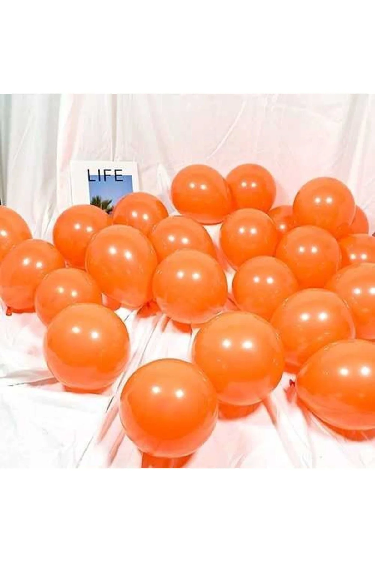 Turuncu Balon Metalik 100 Adet - as balon Görsel 2