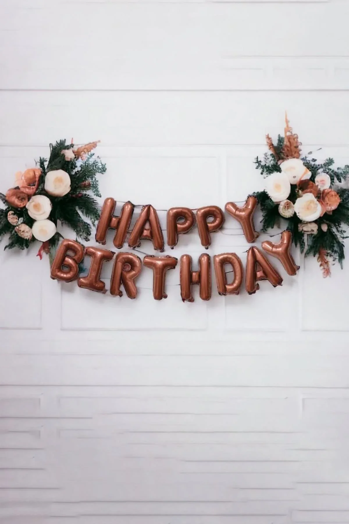 Çikolata Kahve Happy Birthday Harf Balonlar Retro Doğum Günü Balon Seti - PEKSHOP Görsel 2