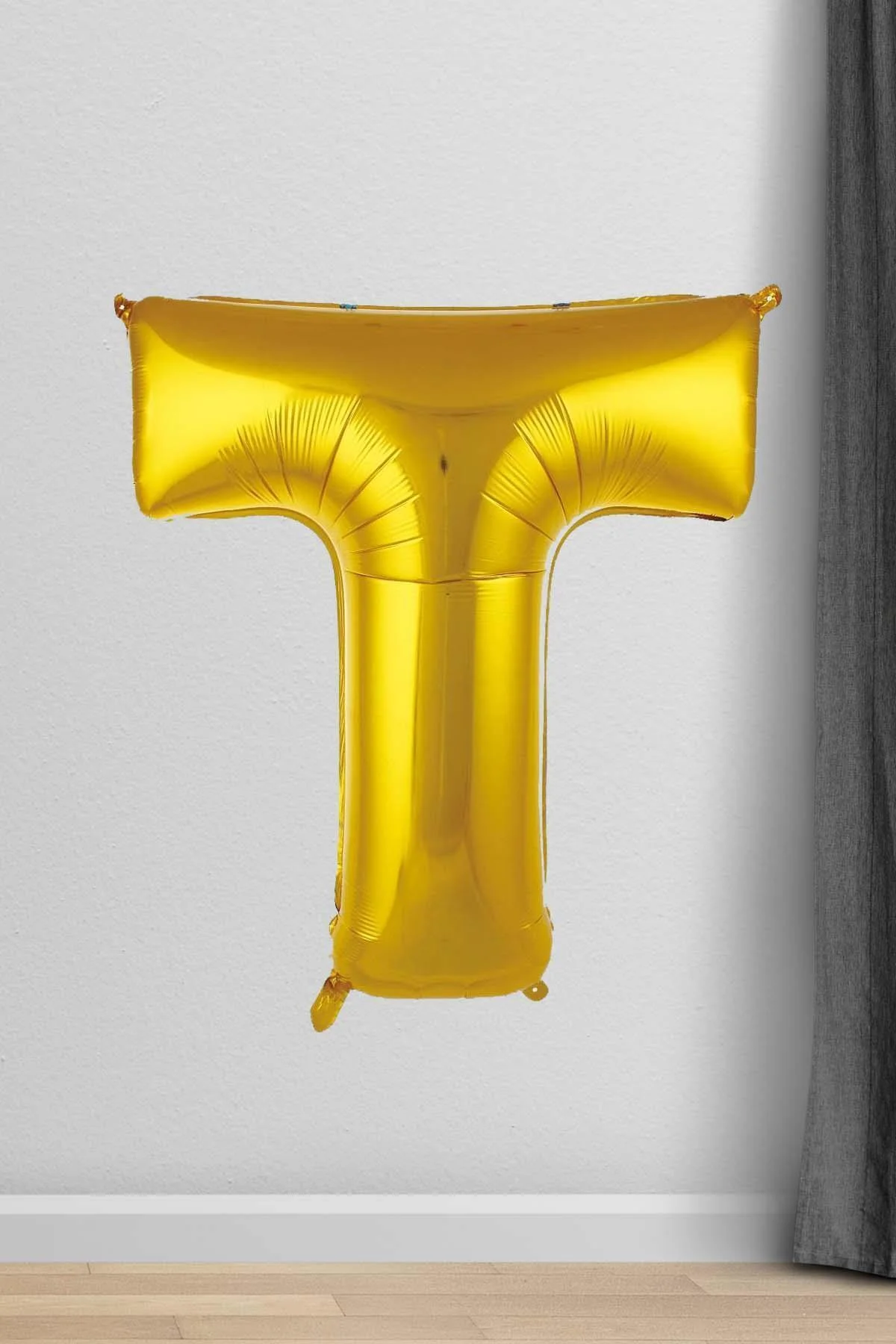 T Harfi Folyo Balon Gold 100 Cm 40 Inç 1 Metre Altın