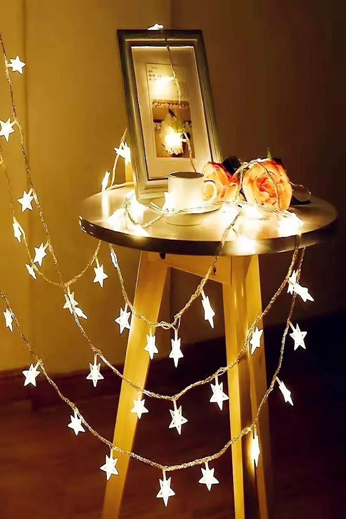 Dekoratif Led Işıklı Yıldız Dizeleri 20'li 3 Metre - pazariz Görsel 2