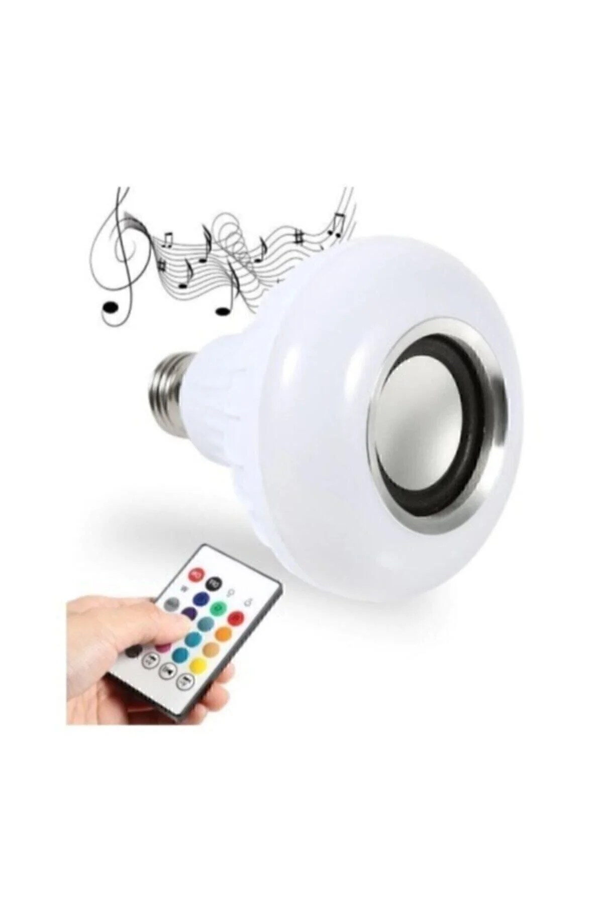 Bluetooth Music Bulb Akıllı Hoparlör Led Işıklı Uzaktan Kumandalı Müzikli Lamba 7 Renk Işıklı - DoğubeyStore Görsel 4