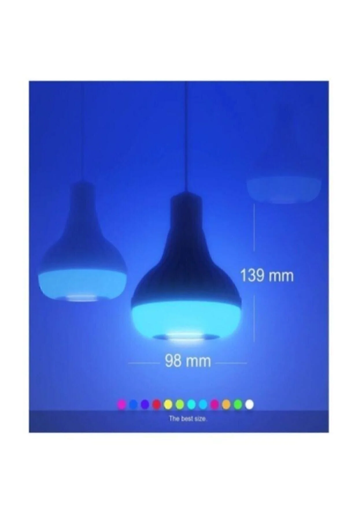 Bluetooth Music Bulb Akıllı Hoparlör Led Işıklı Uzaktan Kumandalı Müzikli Lamba 7 Renk Işıklı - DoğubeyStore Görsel 8